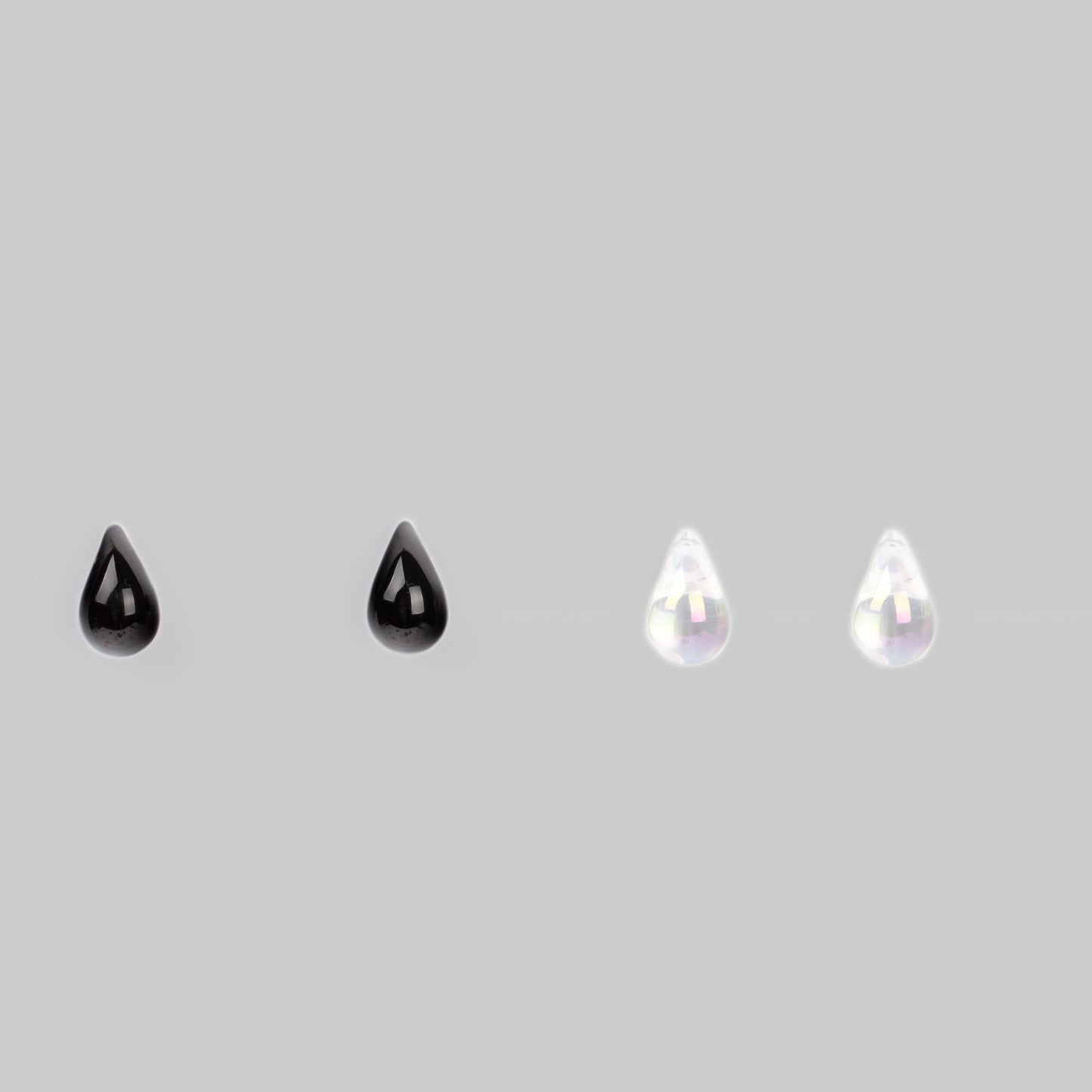 Cercei mochi neon, set 2 - Translucid, Negru