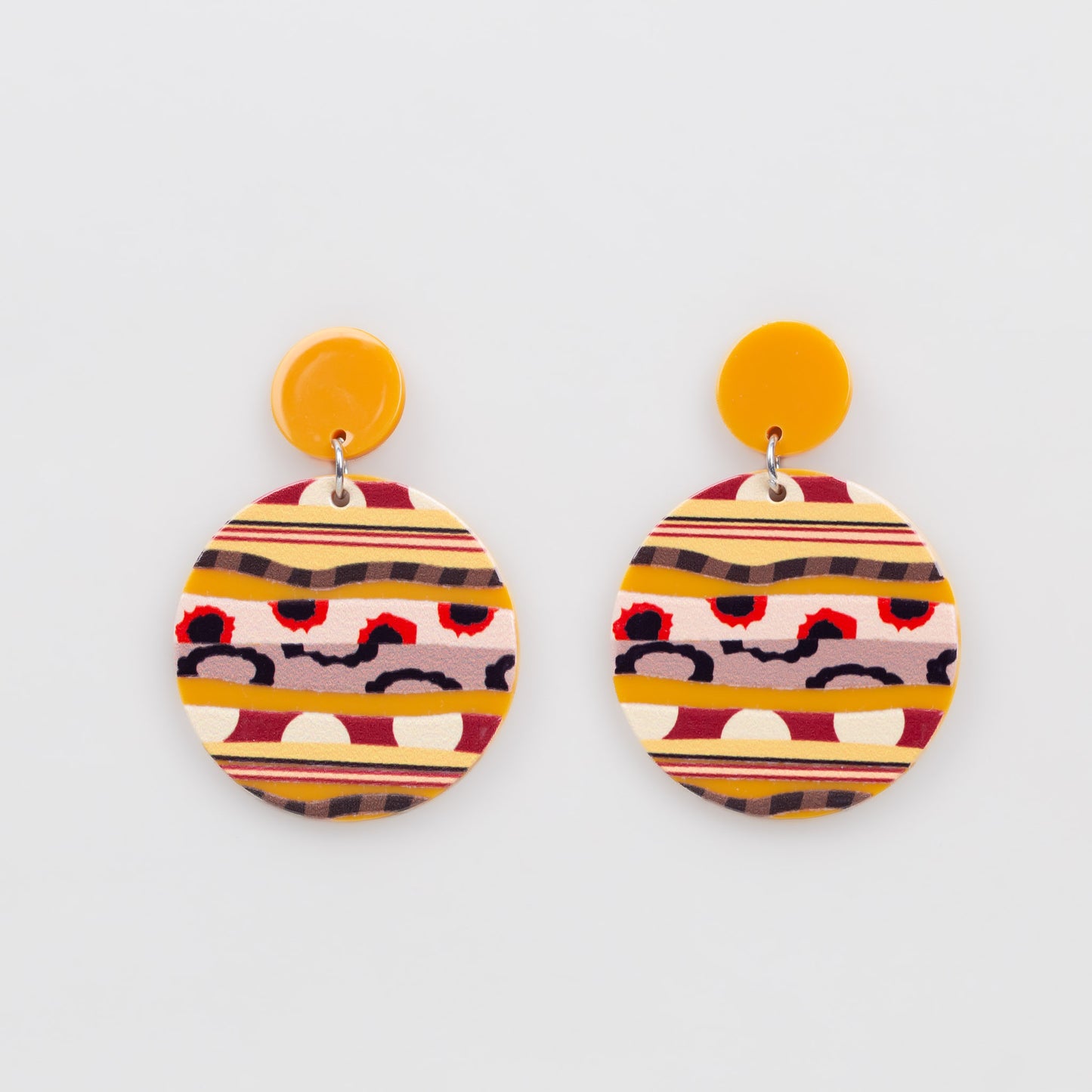 Cercei nomad vibes cu accent galben