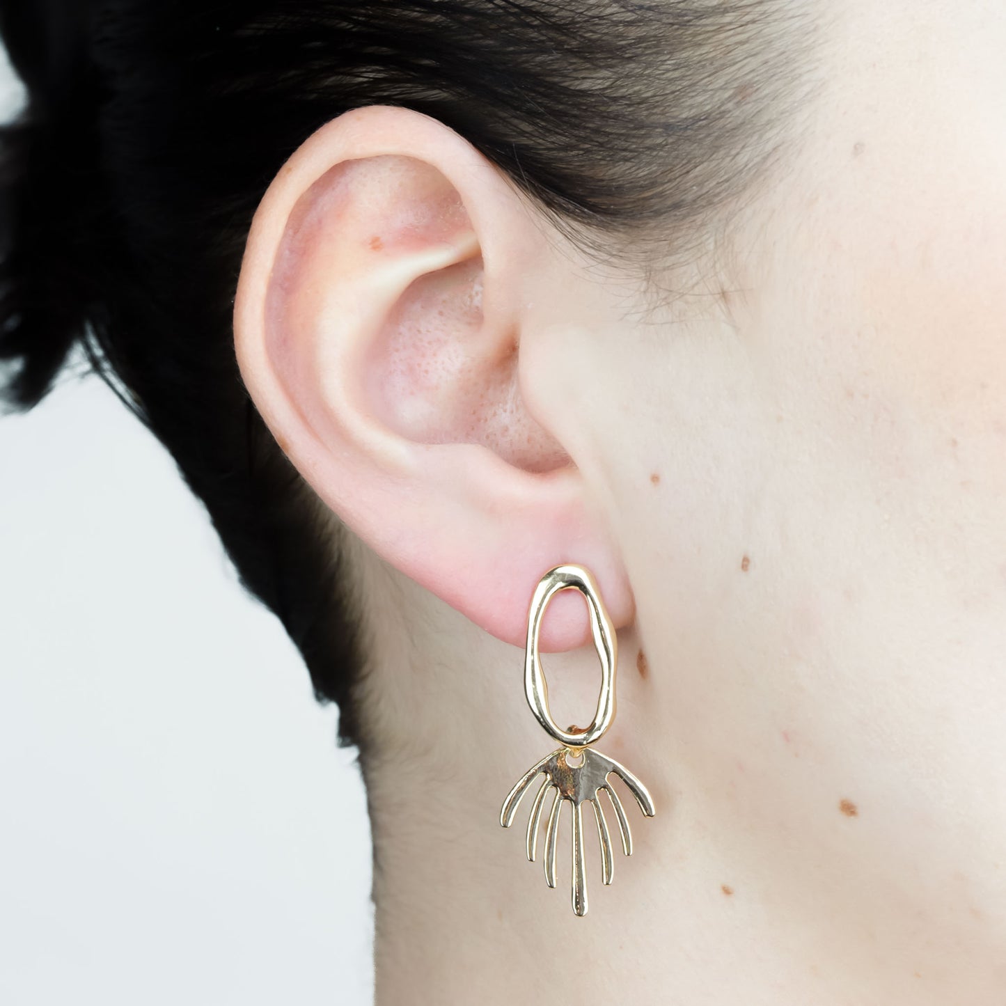 Cercei octopus abstract - Auriu