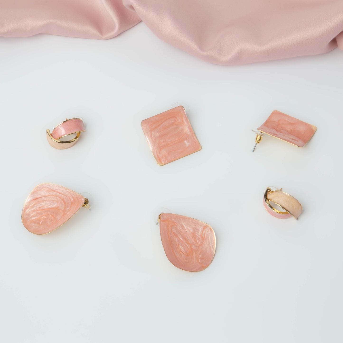 Cercei pudrat mix glossy & classy, set 3