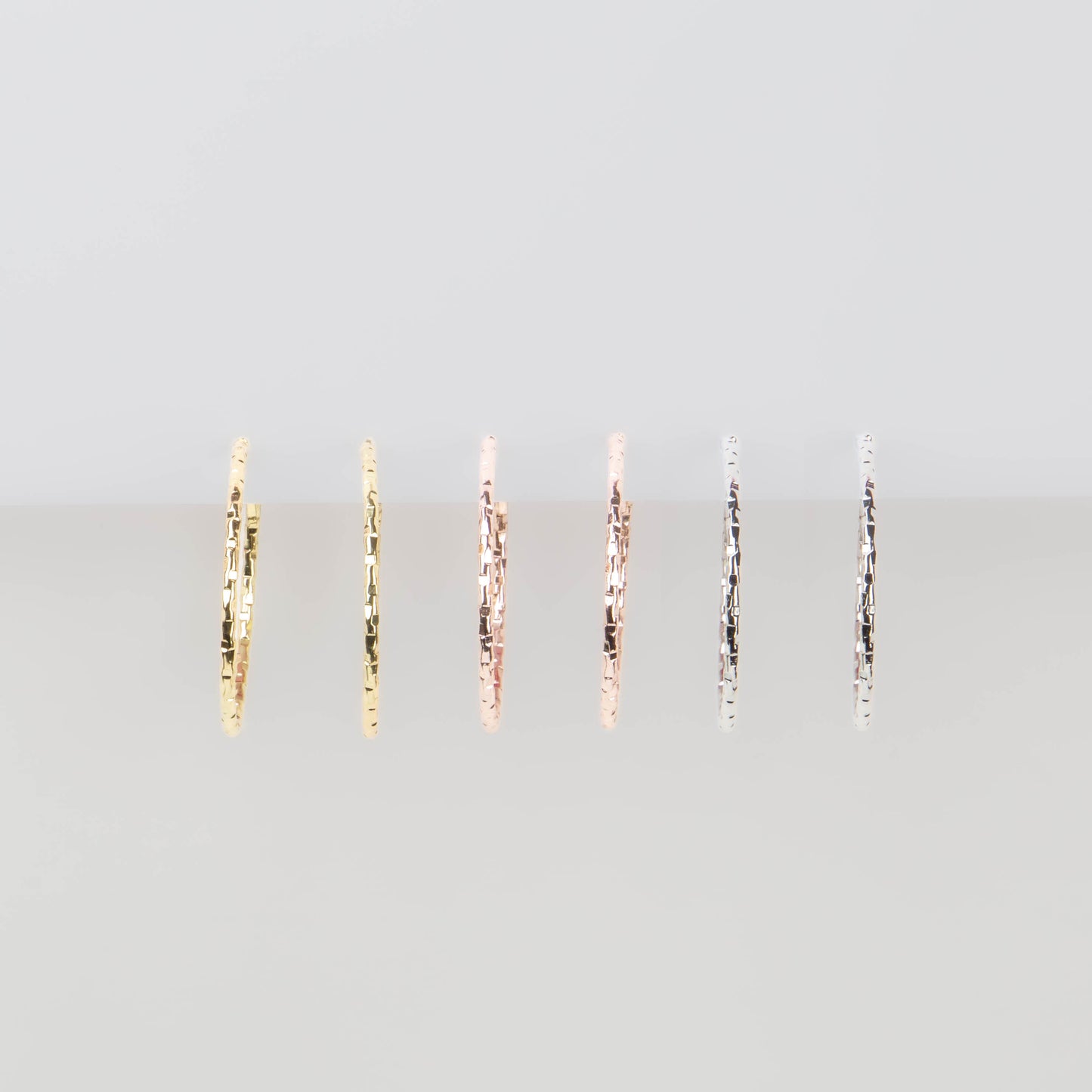 Cercei rotunzi încrestați, set 3 - Essential Mix