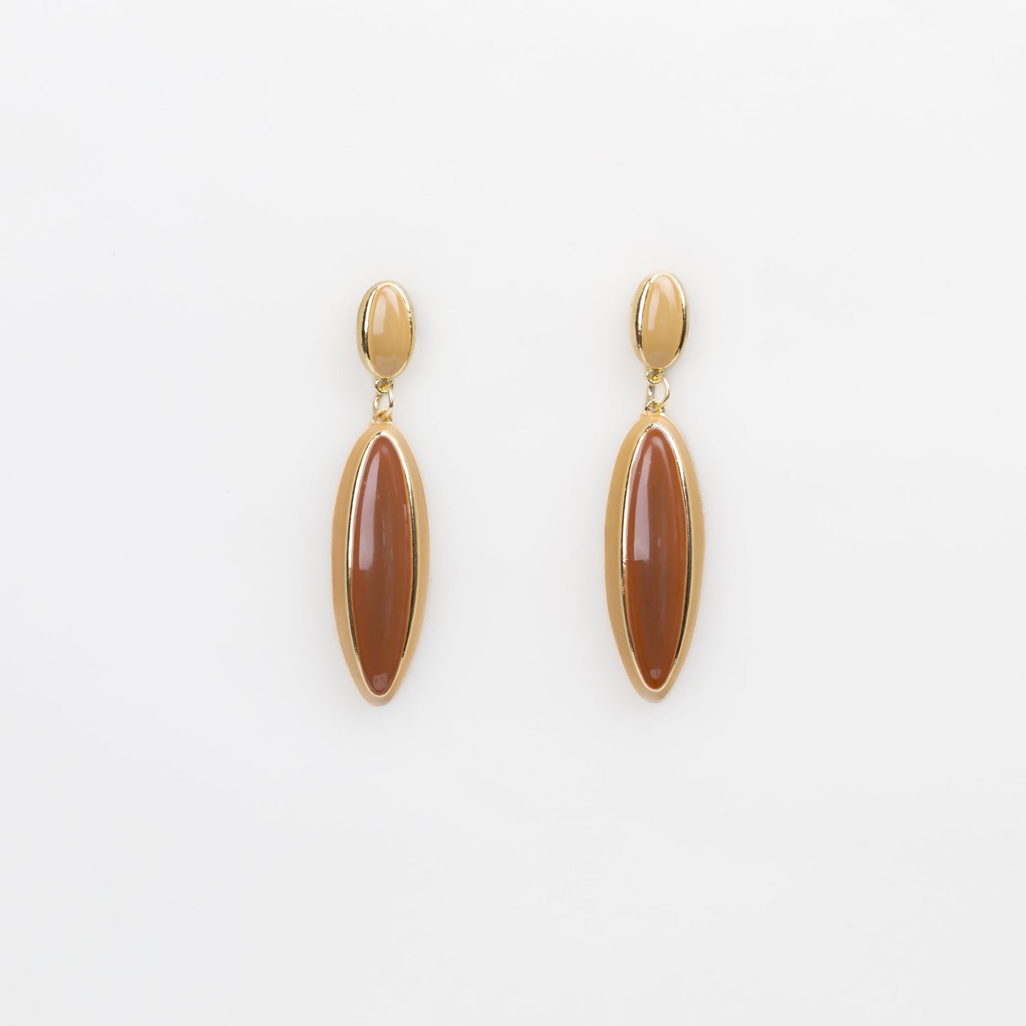 Cercei sirena oceanului cu accent auriu - Caramel