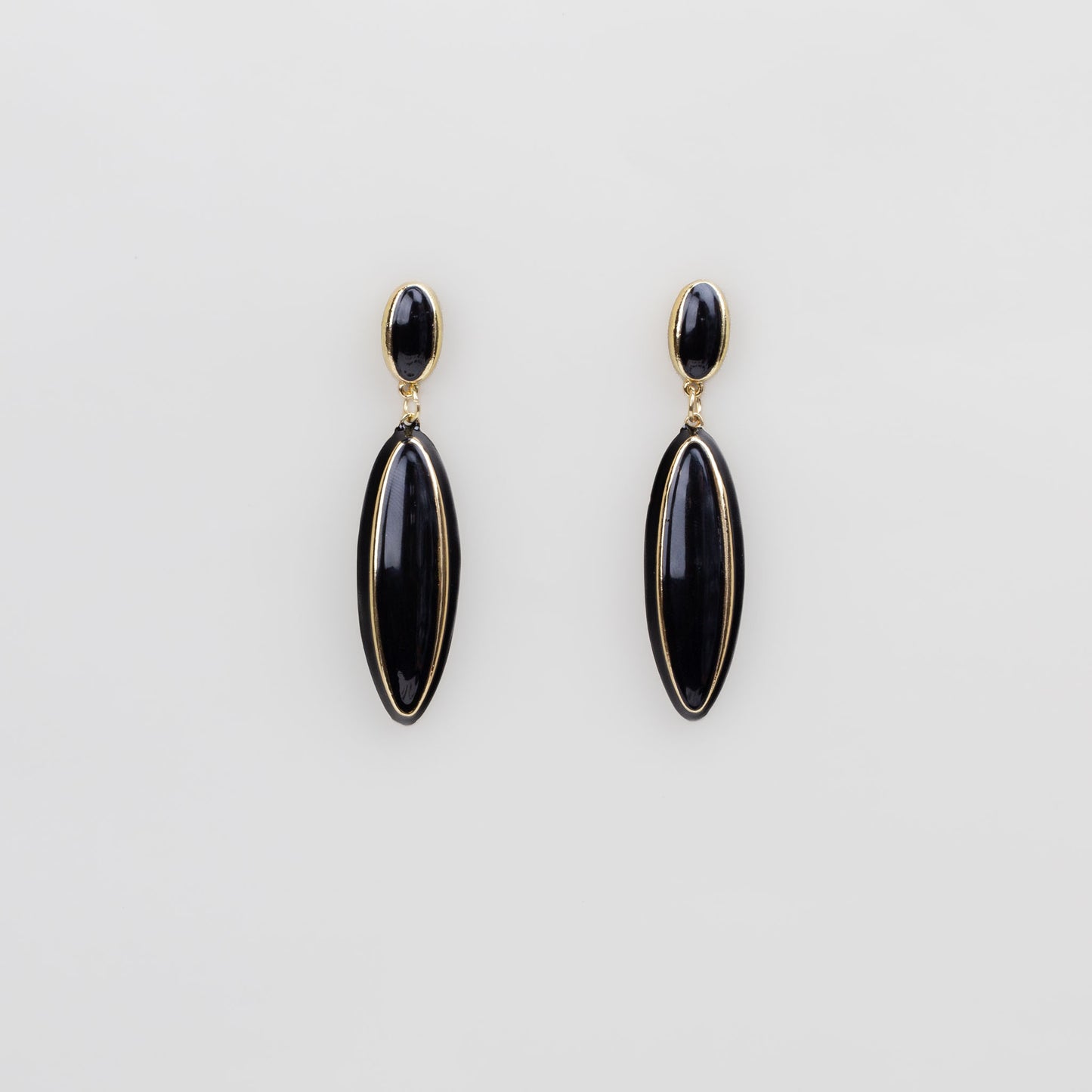 Cercei sirena oceanului cu accent auriu - Negru