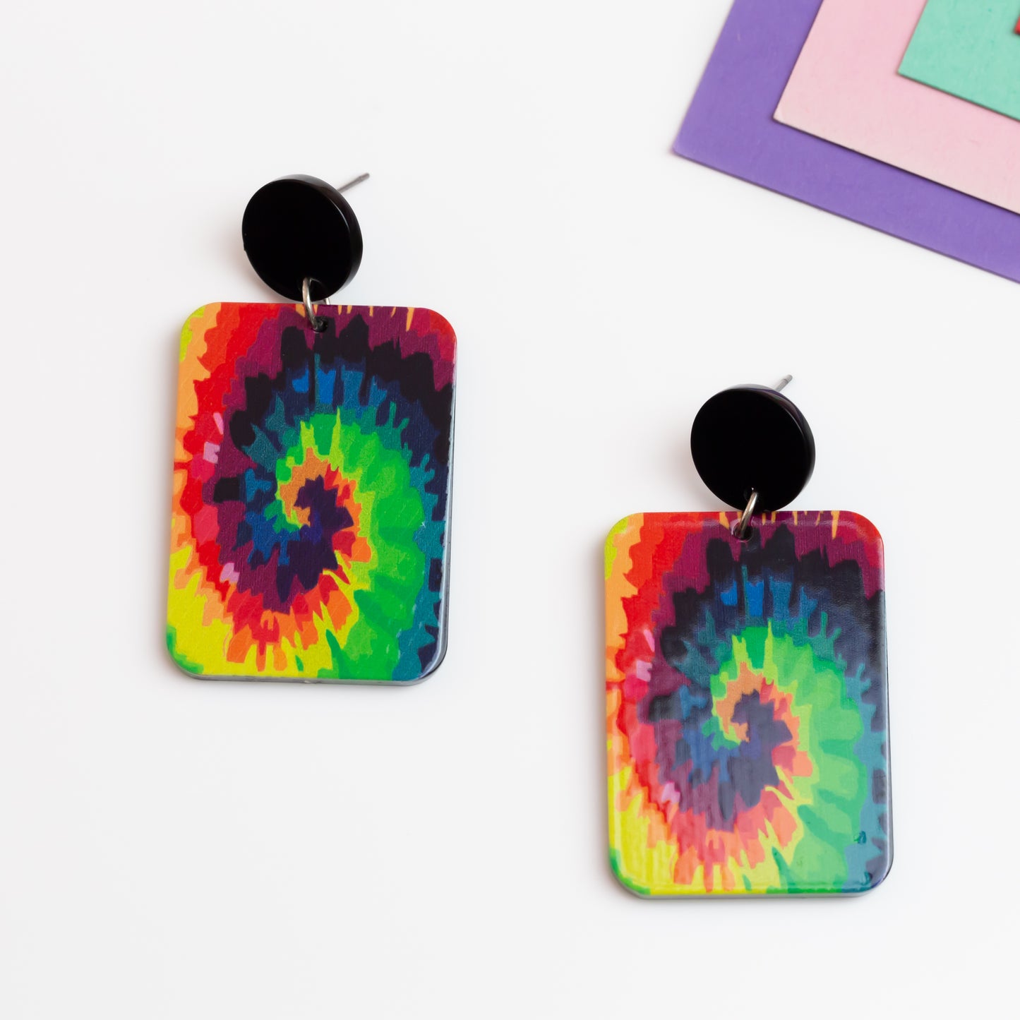 Cercei spirala destinului multicolor, ușori și comozi