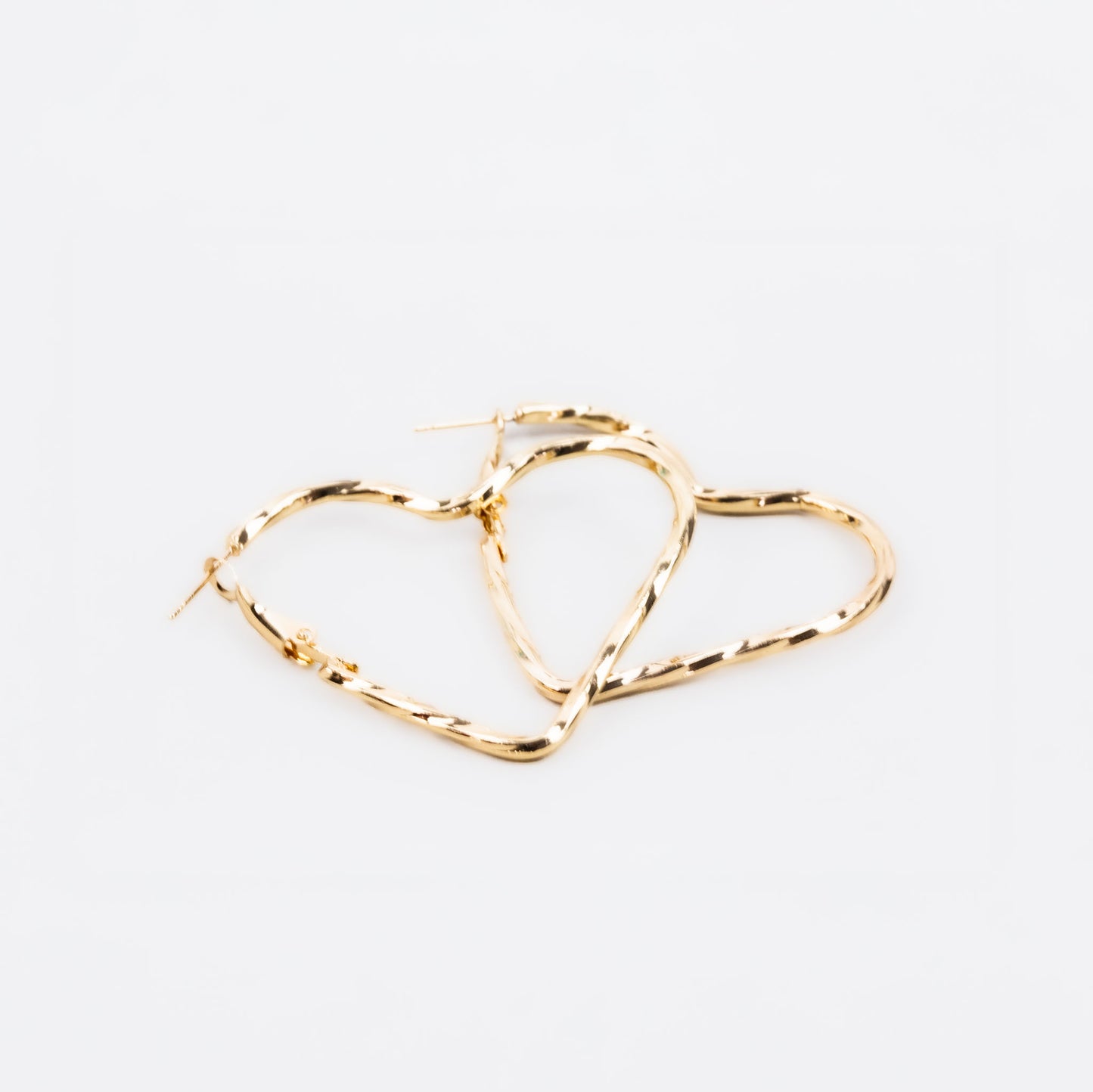 Cercei verigă în formă de inimă delicată - Auriu iubitor