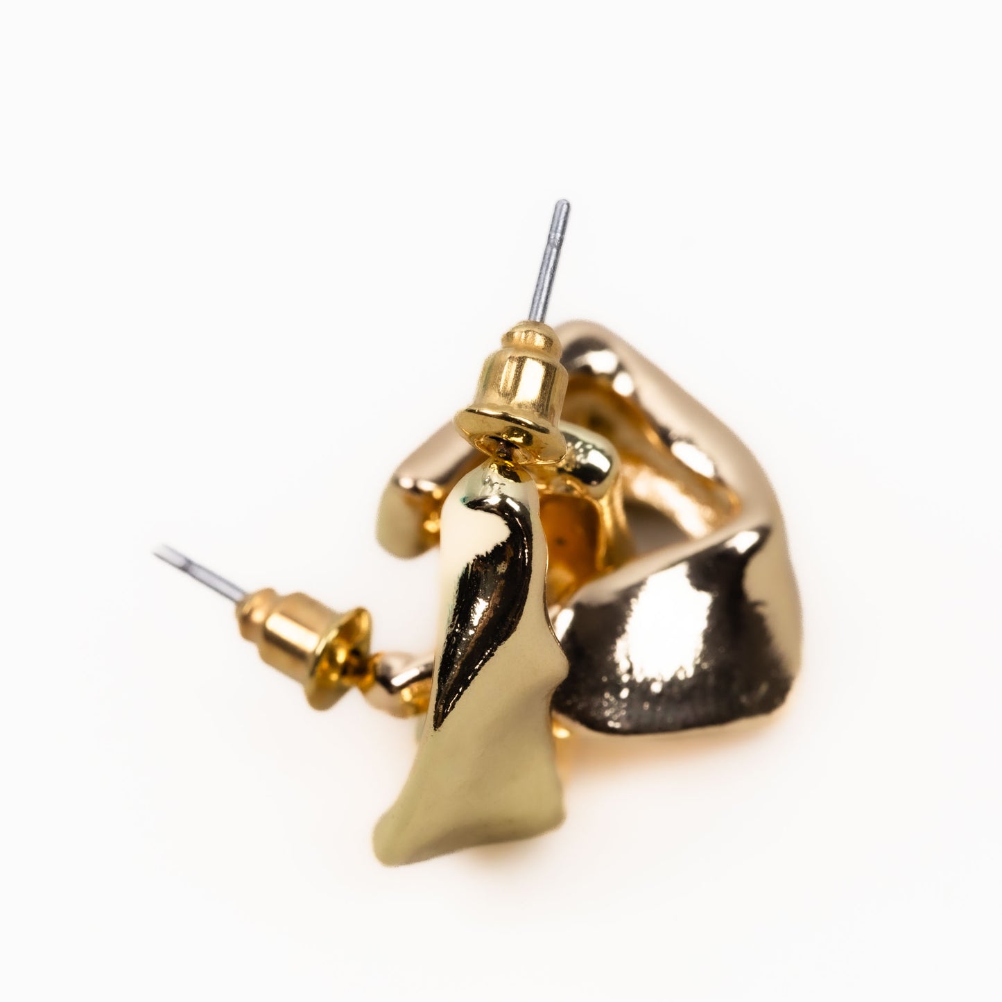 Cercei verigă sci-fi cu formă abstractă - Auriu galactic