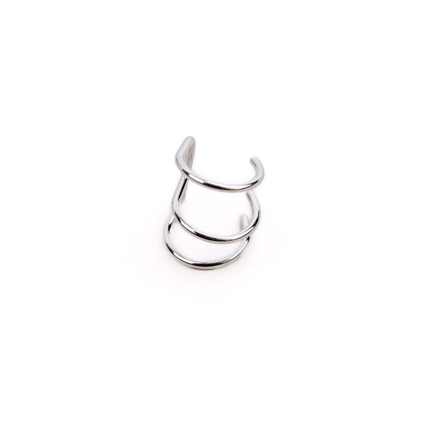 Cercel ear cuff în stil minimal trio - Argintiu