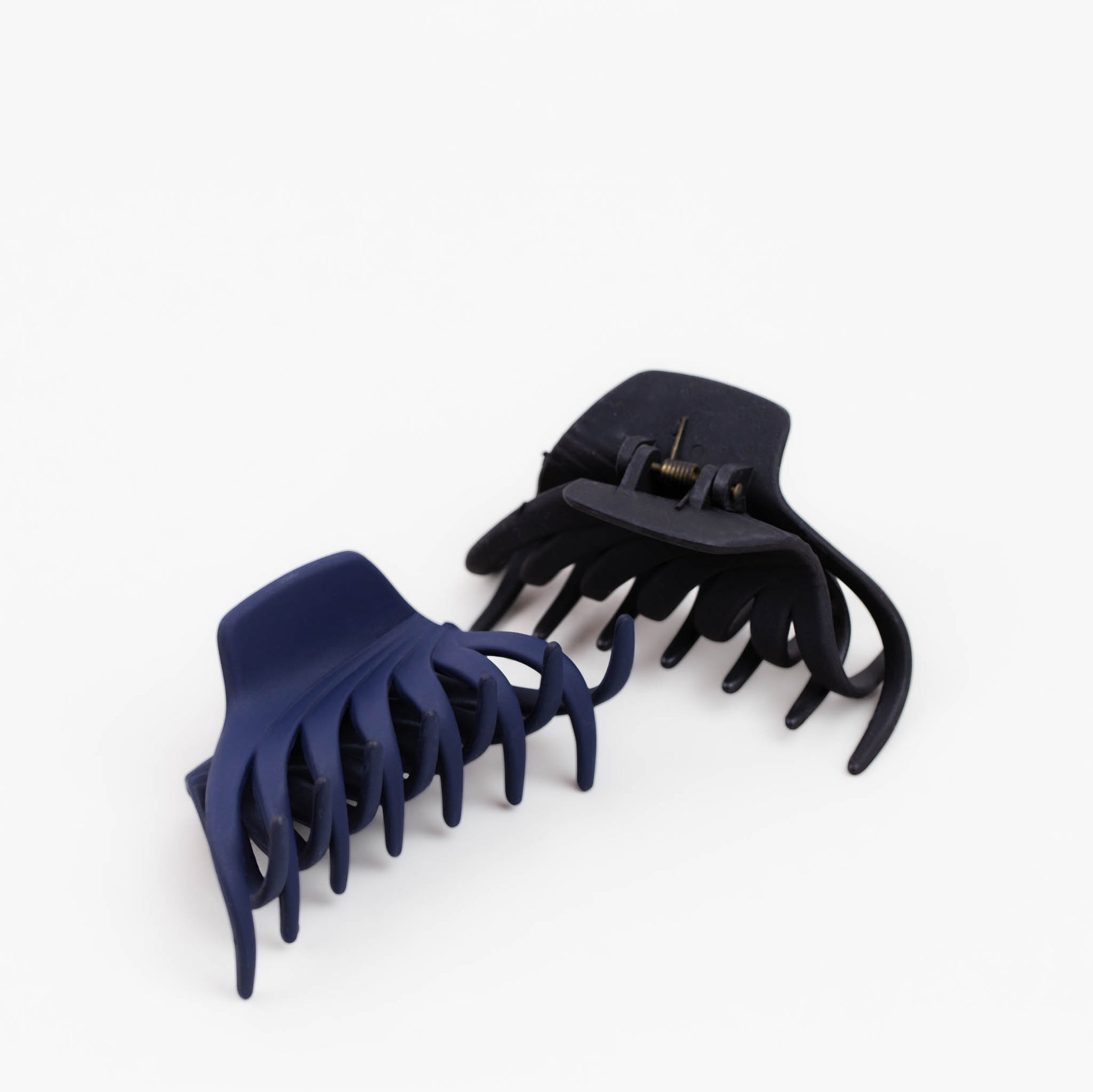 Clame de păr mari în stil octopus cu textură de silicon, set 2 buc - Negru, Albastru