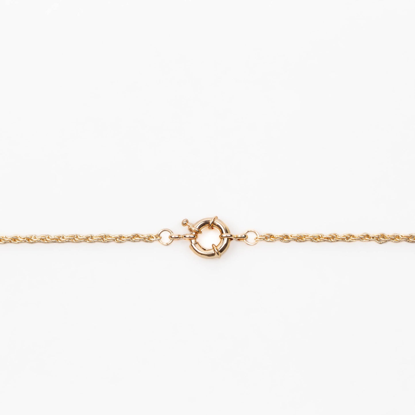 Colier cu lanț împletit și pandantiv în formă de carabină - Auriu