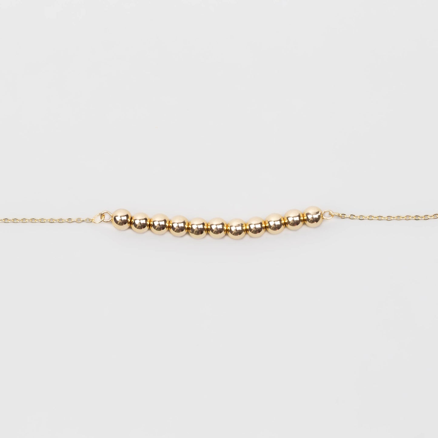 Colier cu lănțișor și pandantiv maleabil cu mărgele - Auriu