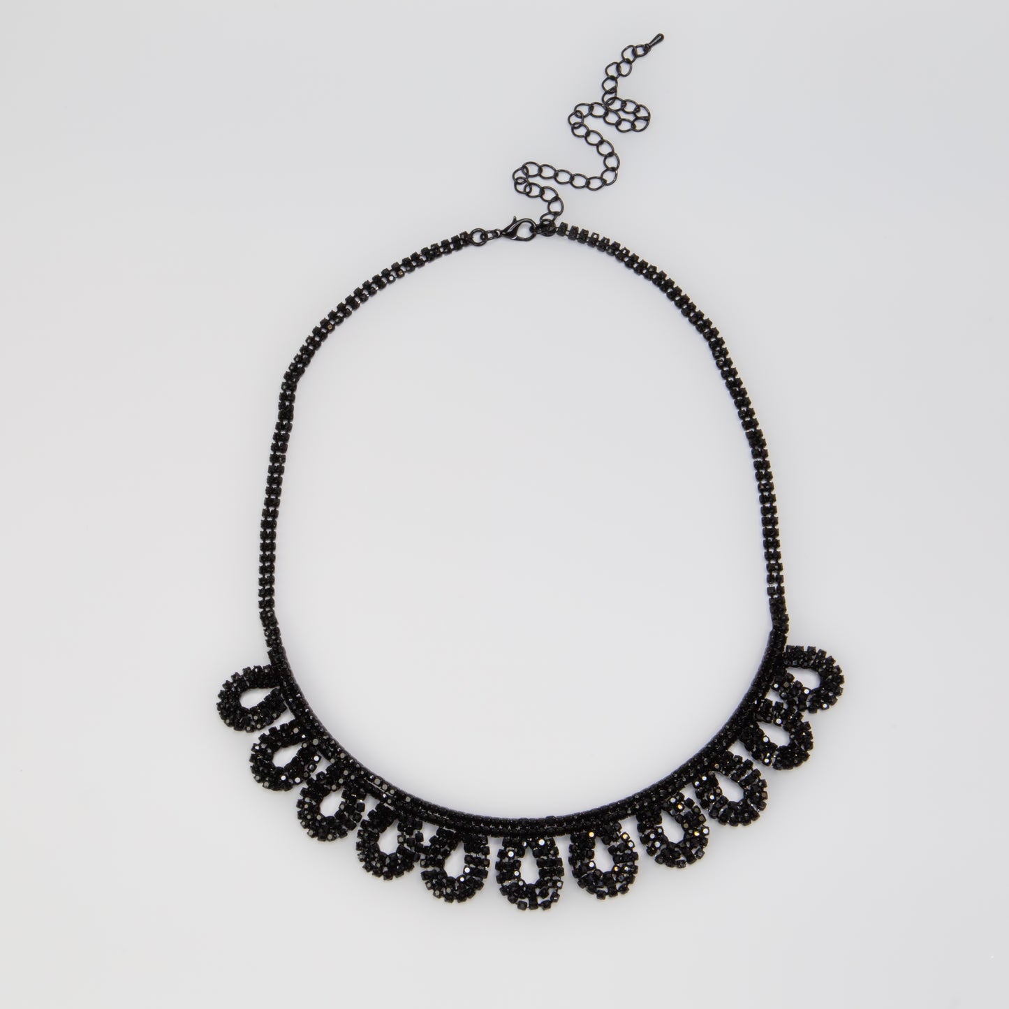 Colier elegant cu pietre negre - Touch Of Class