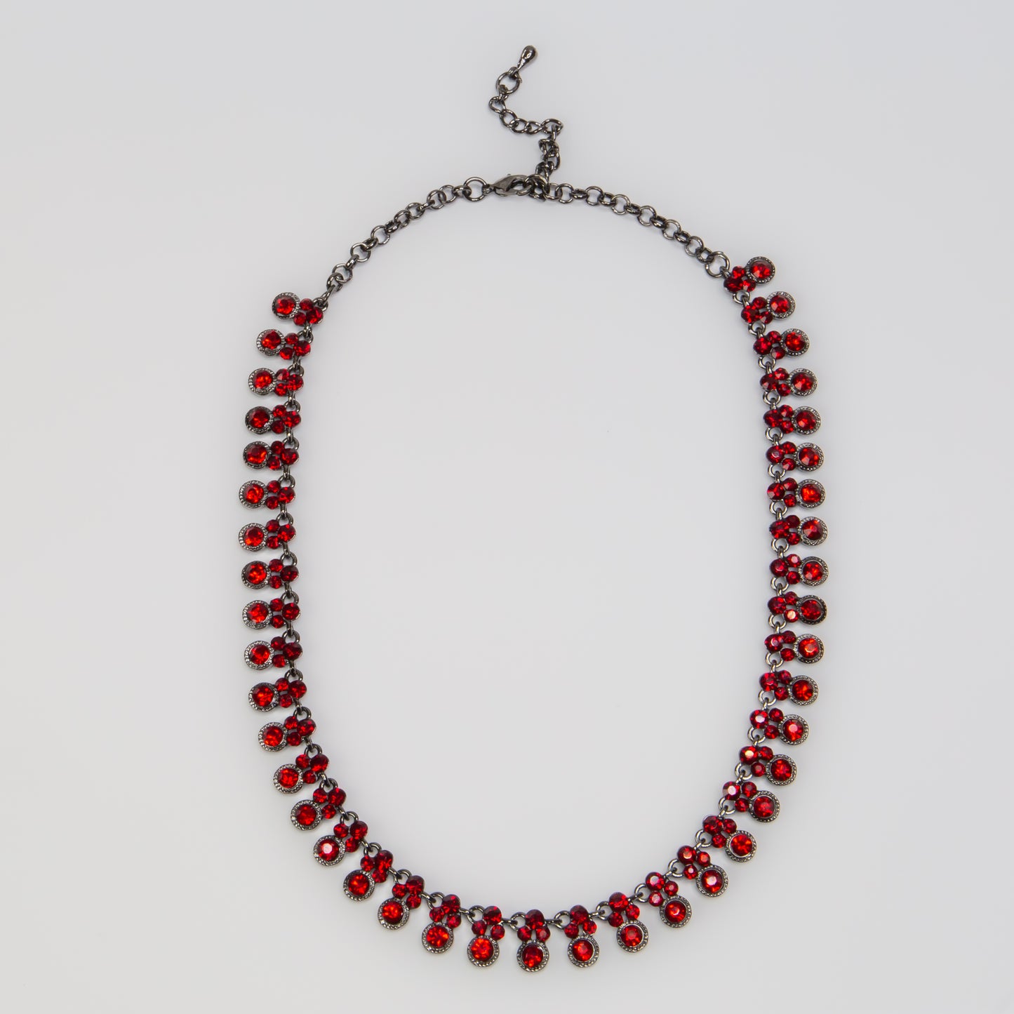 Colier elegant cu pietre roșii deosebite - Vintage Wine