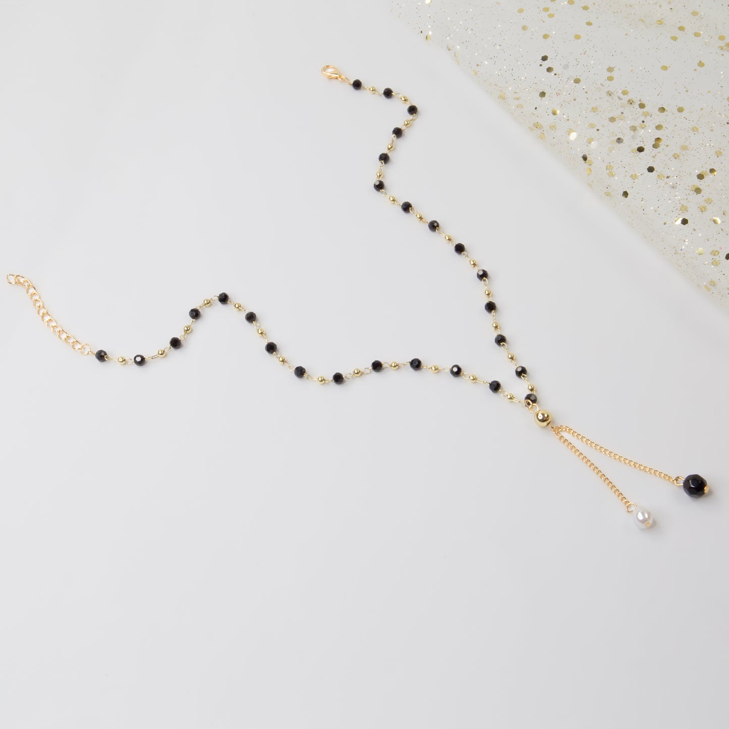Colier minimalist cu perle - Auriu