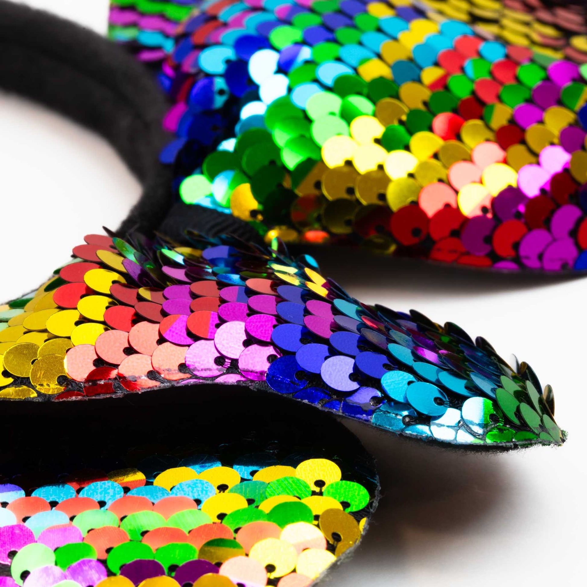 Cordeluță party cu fundă dublă și paete strălucitoare în două culori - Multicolor