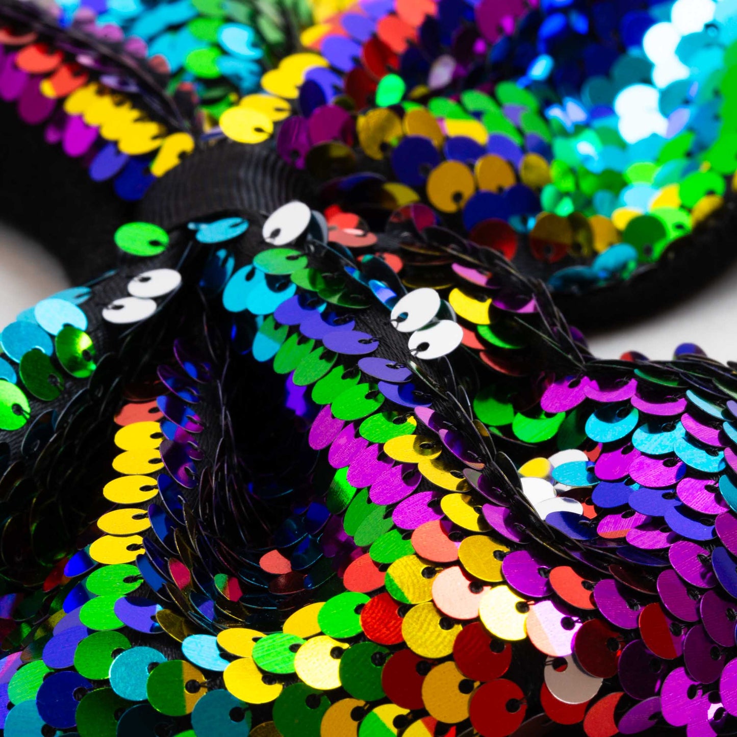 Cordeluță party cu fundă mare și paete strălucitoare în două culori - Multicolor