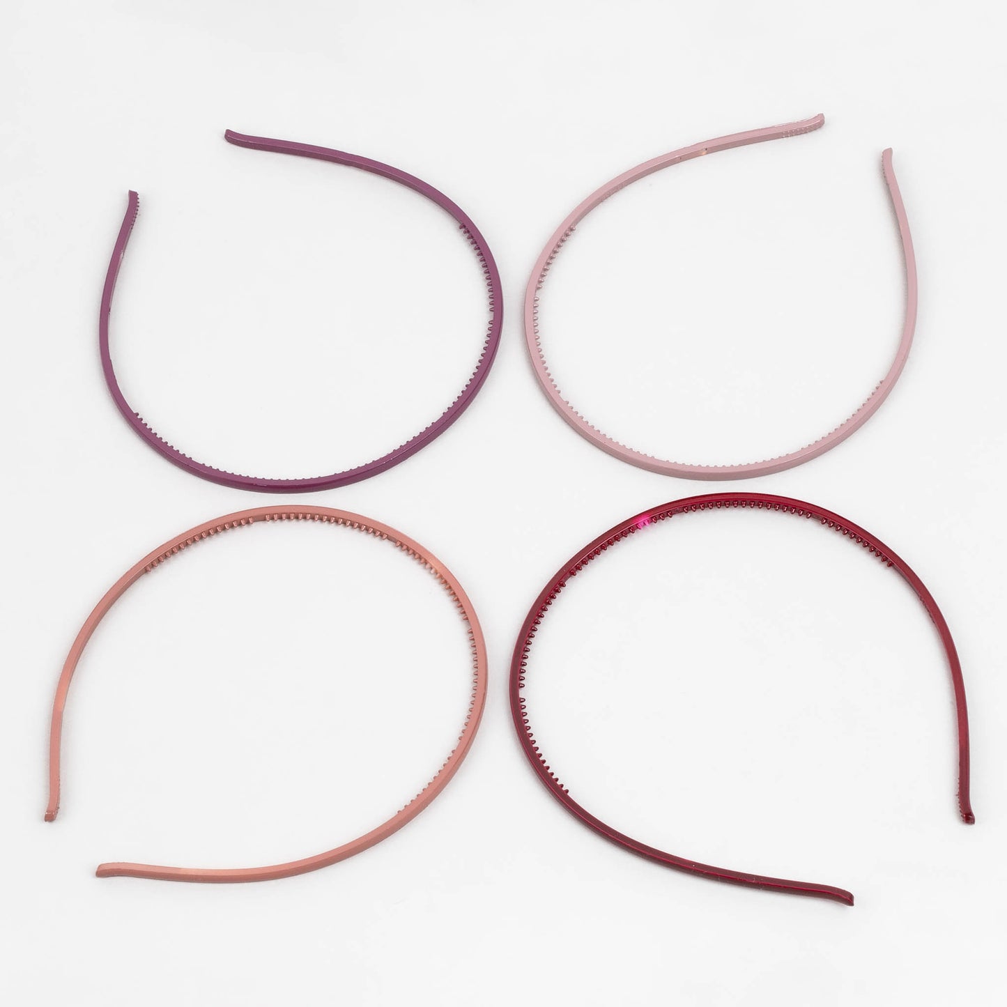 Cordeluțe de păr subțiri cu finisaj drept și textură lucioasă, set 4 buc - Sensual Mix