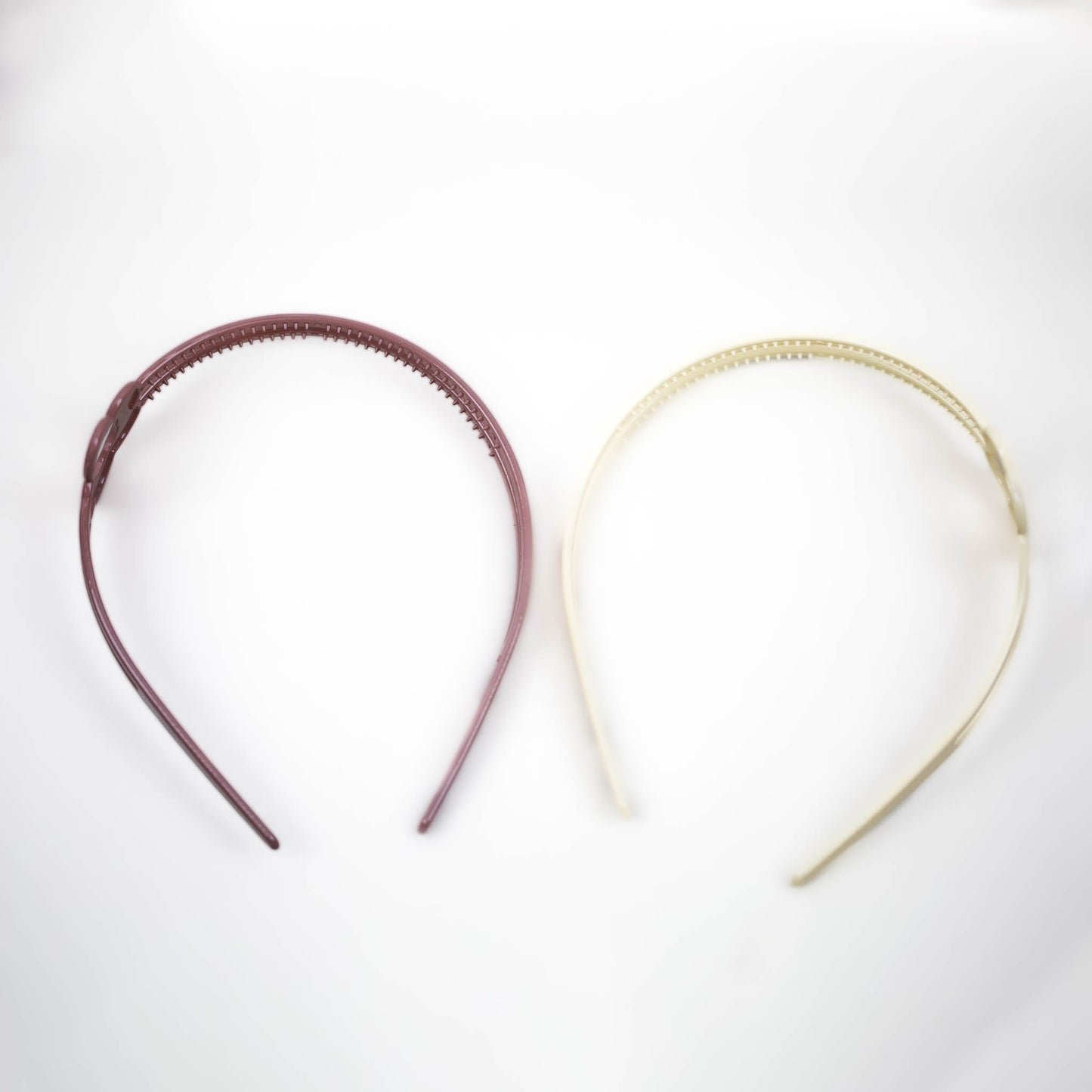 Cordeluțe de păr subțiri duble cu formă de floare, set 2 buc - Maro, Bej