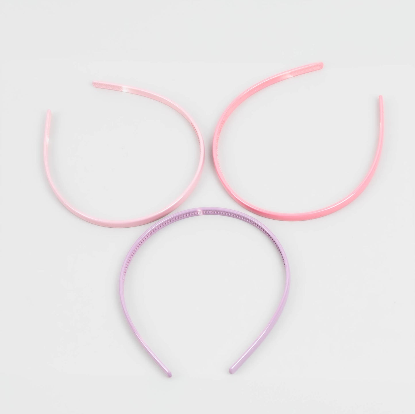 Cordeluțe de păr subțiri simple cu textură lucioasă, set 3 buc - Sweet Mix
