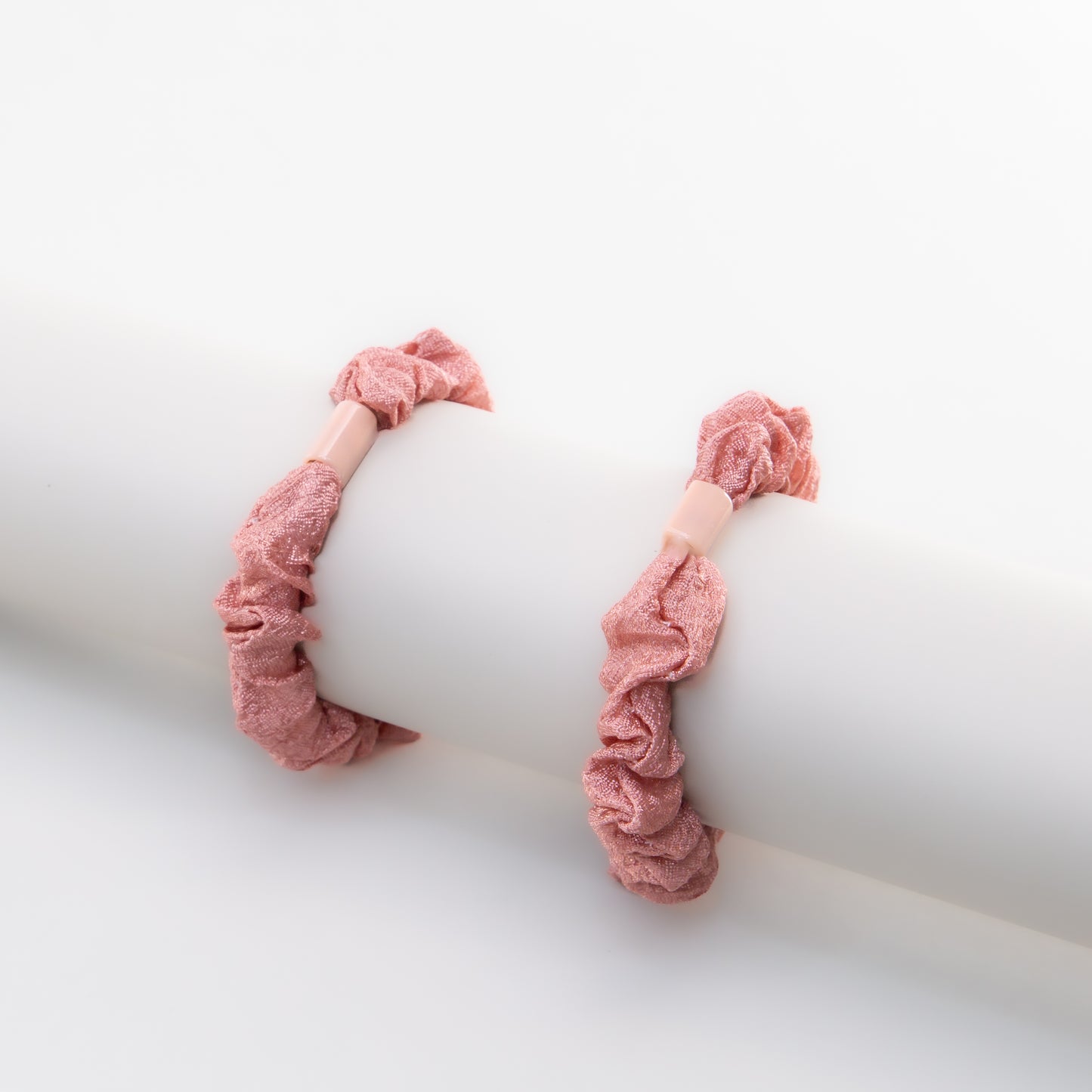 Elastice de păr tip scrunchie Forest Magic, grosime 1 cm, set 2 buc - Roz