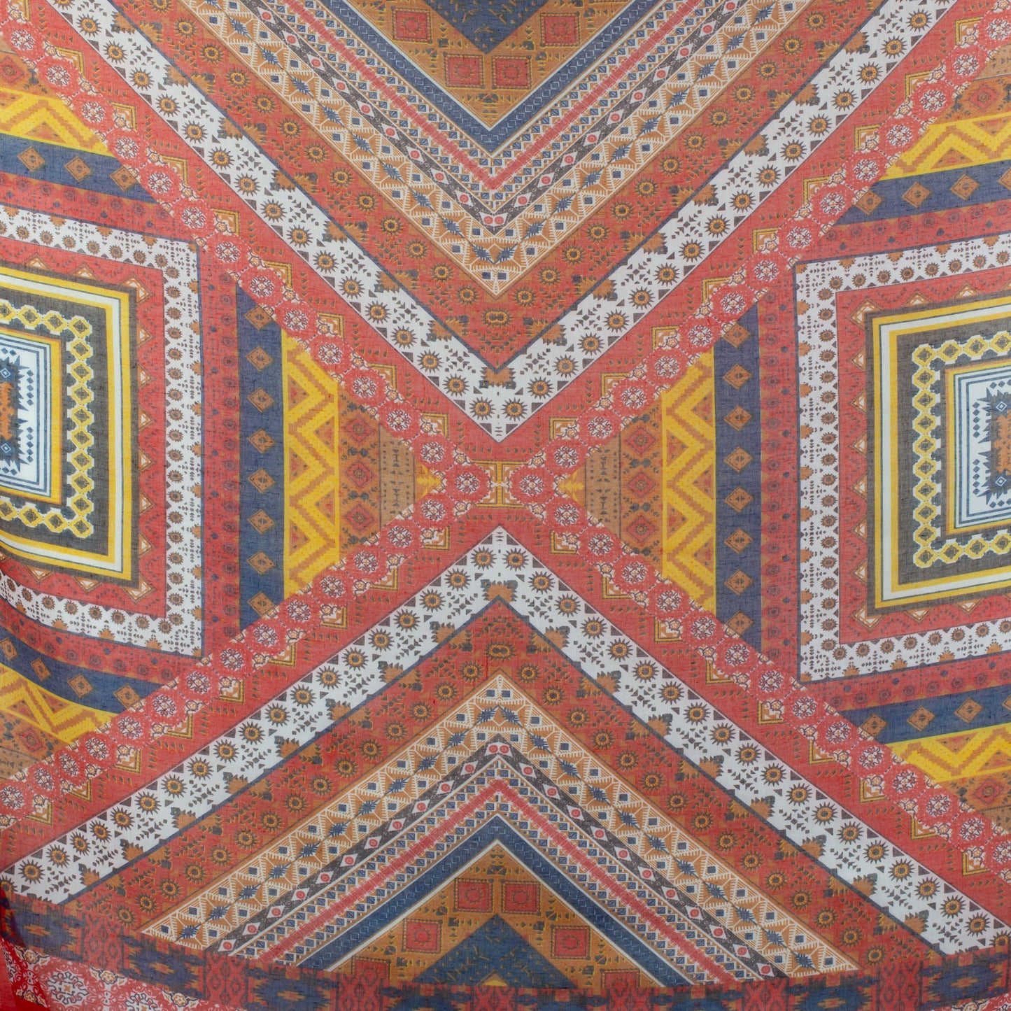 Eșarfă comodă cu imprimeu catalano color, 180 x 86 cm