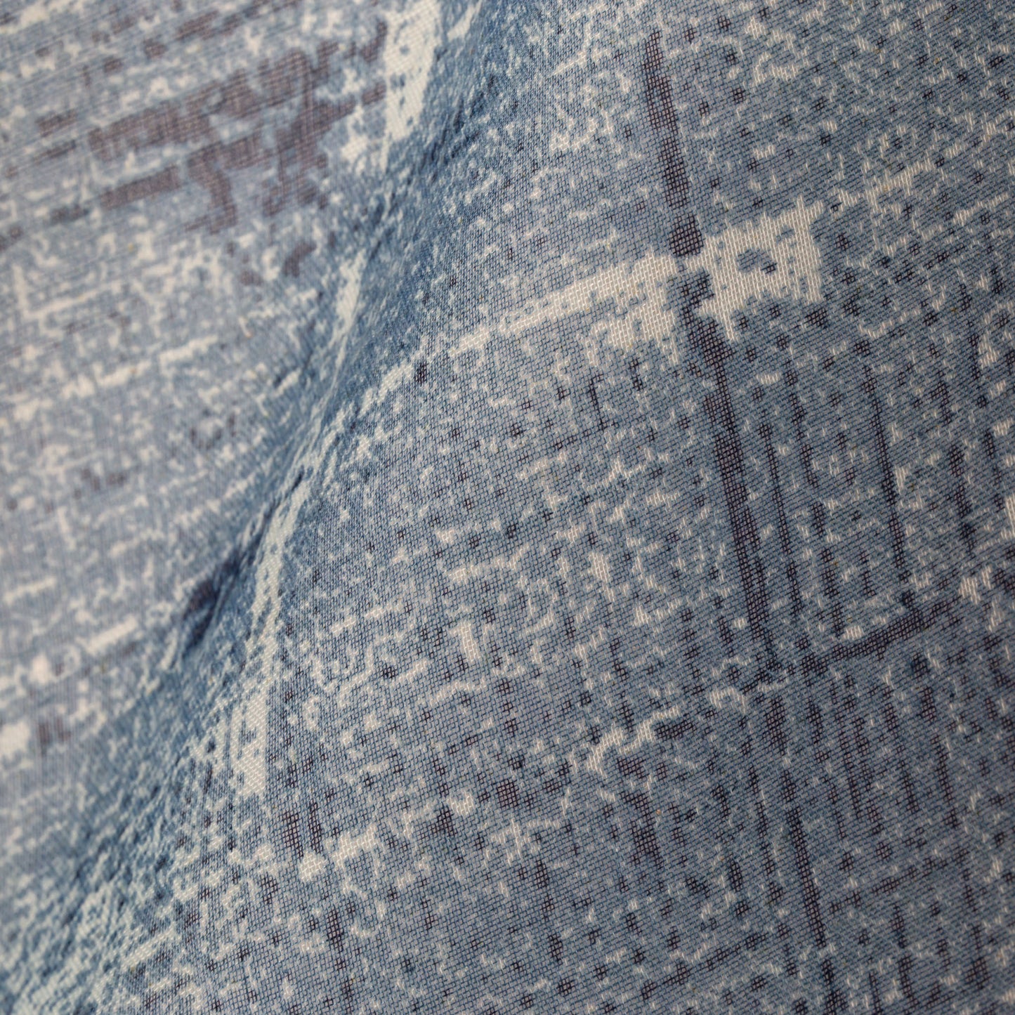 Eșarfă comodă cu imprimeu navy city, 165 x 90 cm