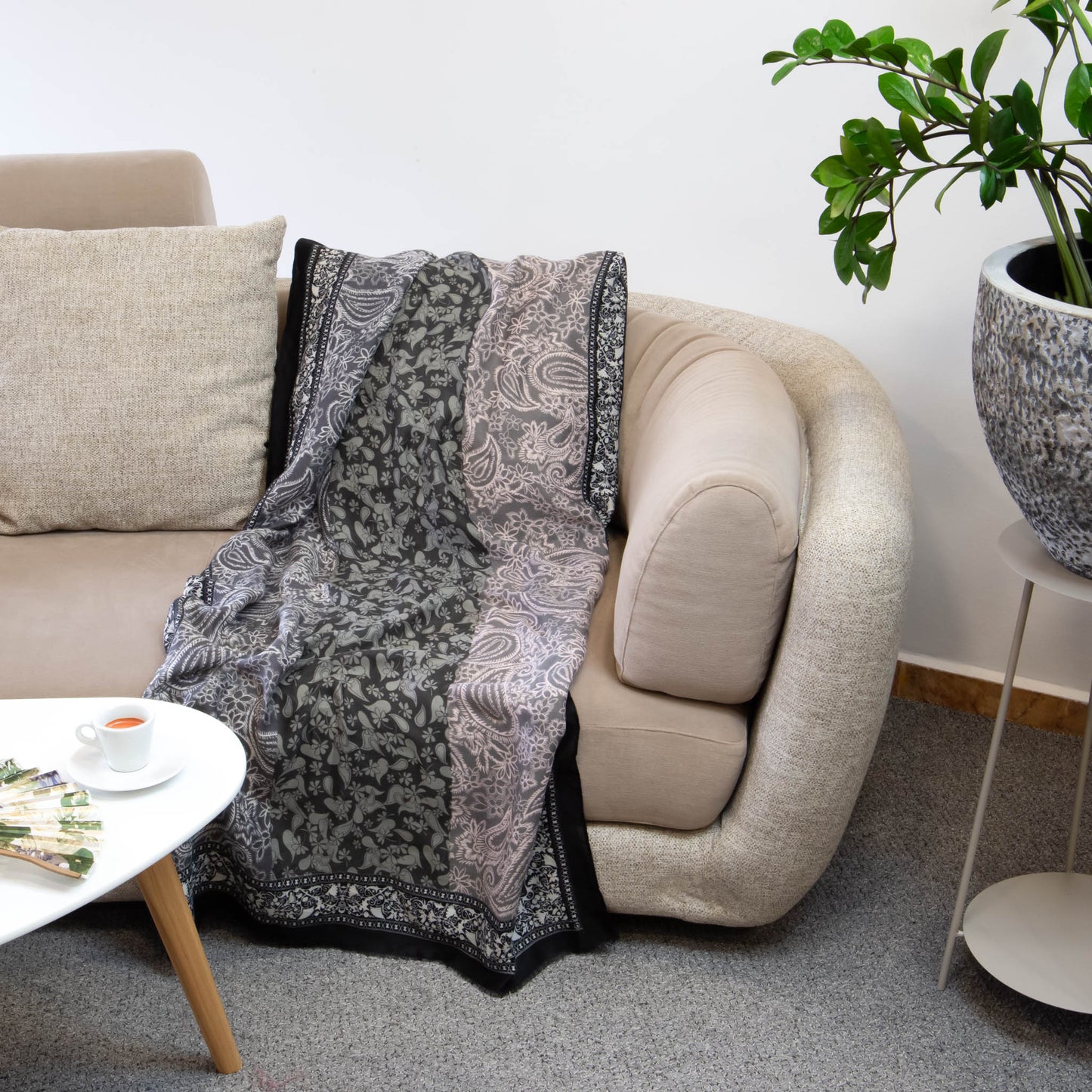 Eșarfă comodă cu imprimeu paisley sherazad, 180 x 85 cm