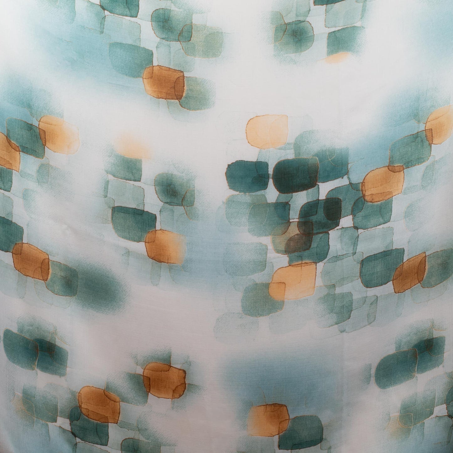 Eșarfă comodă și aerată cu imprimeu mozaic abstract, 180 x 85 cm - Verde