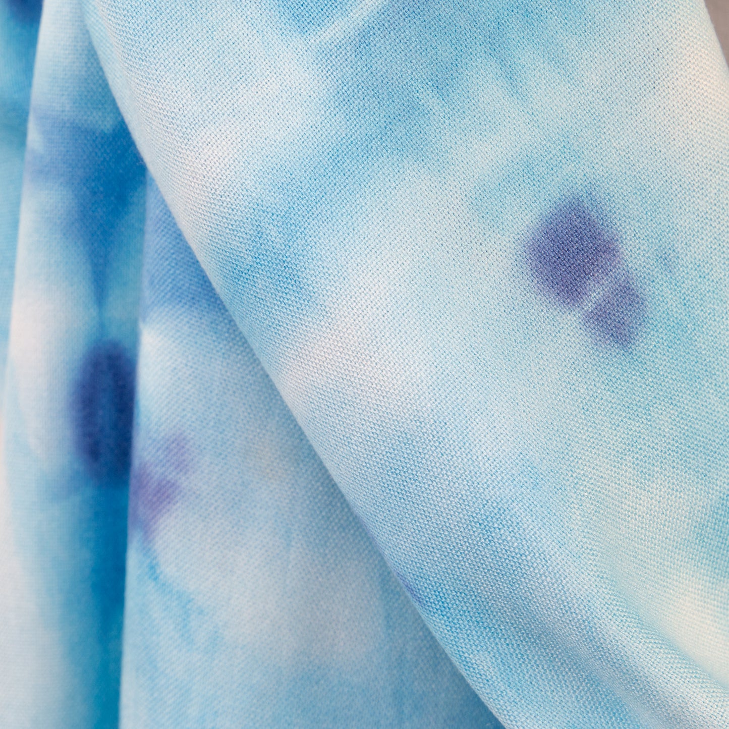 Eșarfă damă comodă, imprimeu tie-dye, 185 x 70 cm - Albastru