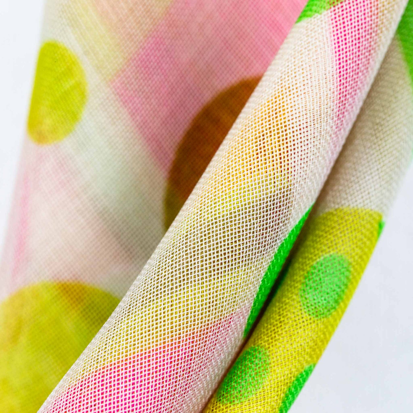 Eșarfă damă din mătase , imprimeu cu buline abstracte și dungi, 65 x 65 cm - Mango Vibes