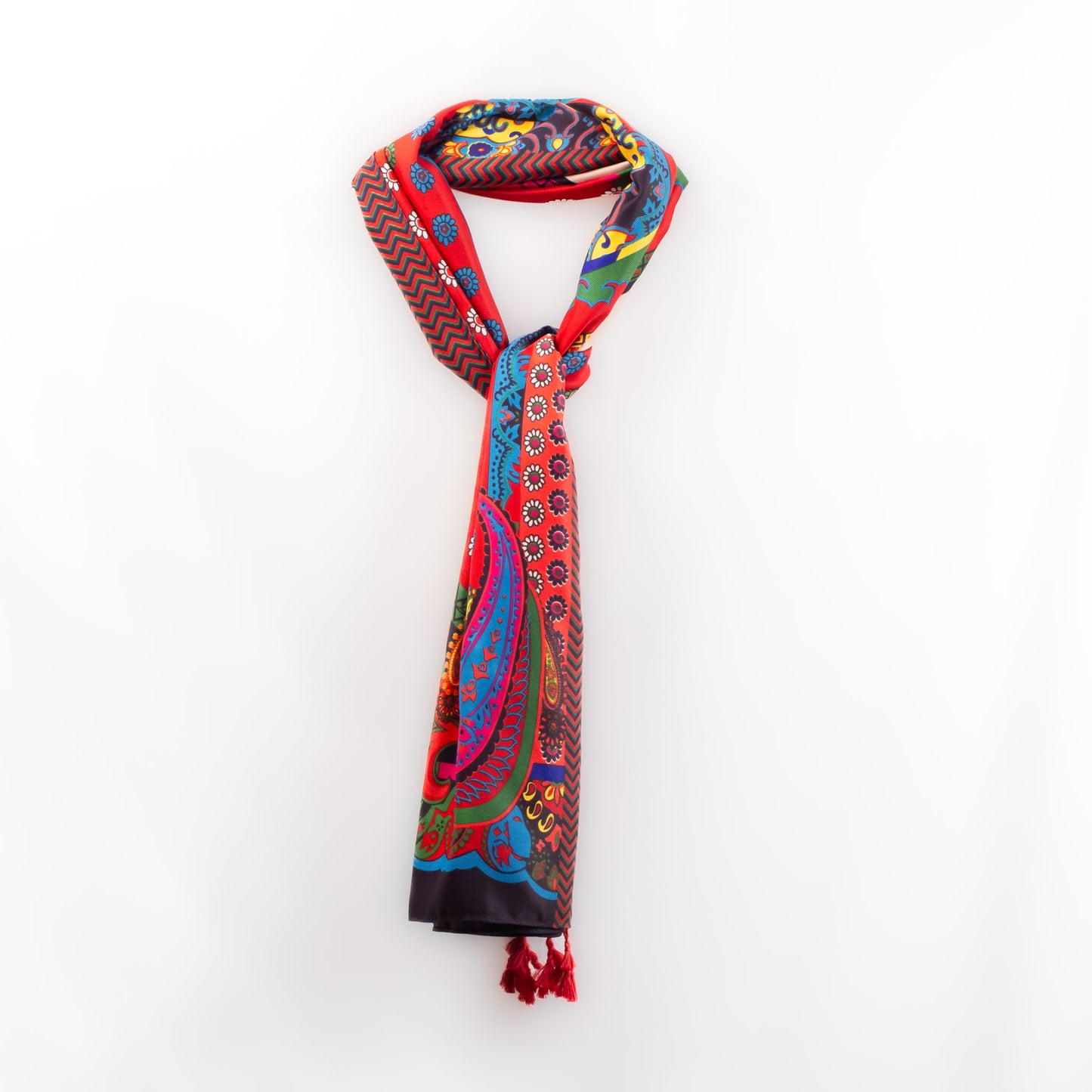 Eșarfă premium cu imprimeu kaza boema, 180 x 85 cm