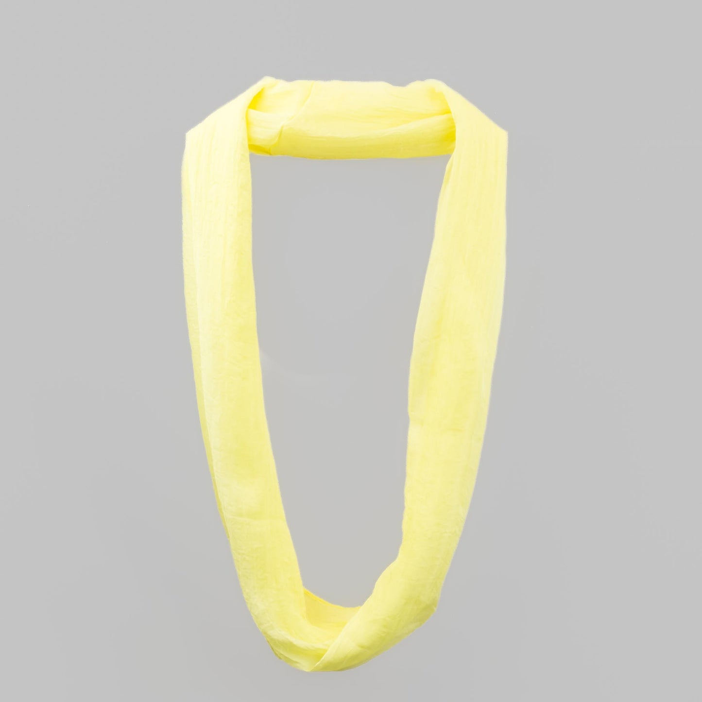 Eșarfă rotundă creponată cu efect de mătase , 70 x 70 cm - Galben