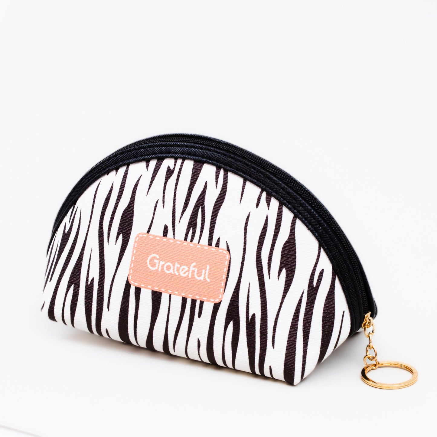 Geantă cosmetice cu imprimeu alb negru - Grateful