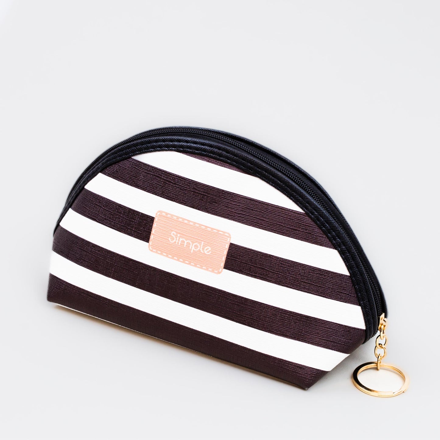 Geantă cosmetice cu imprimeu alb negru - Simple