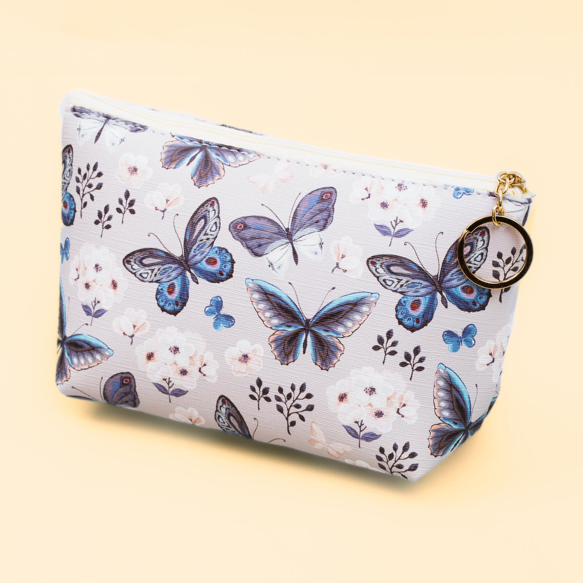 Geantă cosmetice, imprimeu cu fluturi și flori - Butterfly