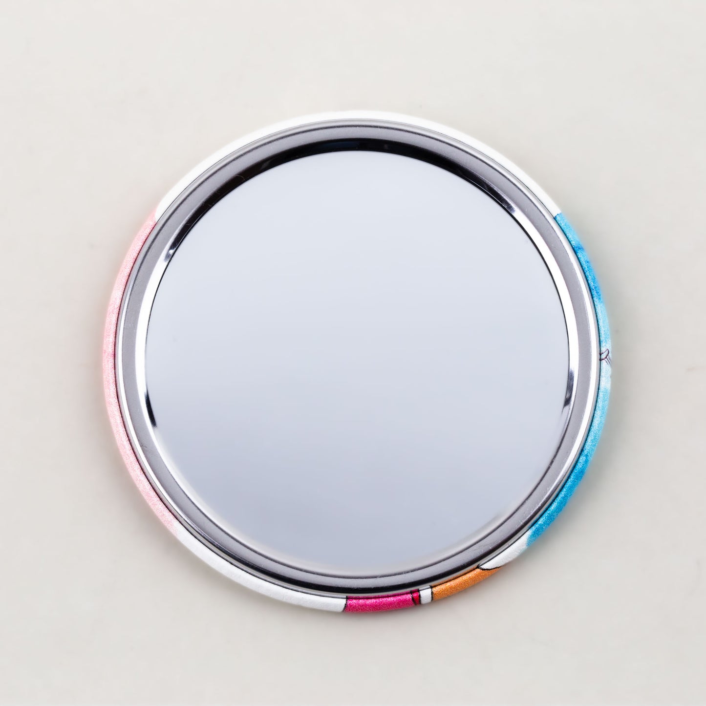 Oglindă de poșetă, formă rotundă cu o parte, model traveling to - New York