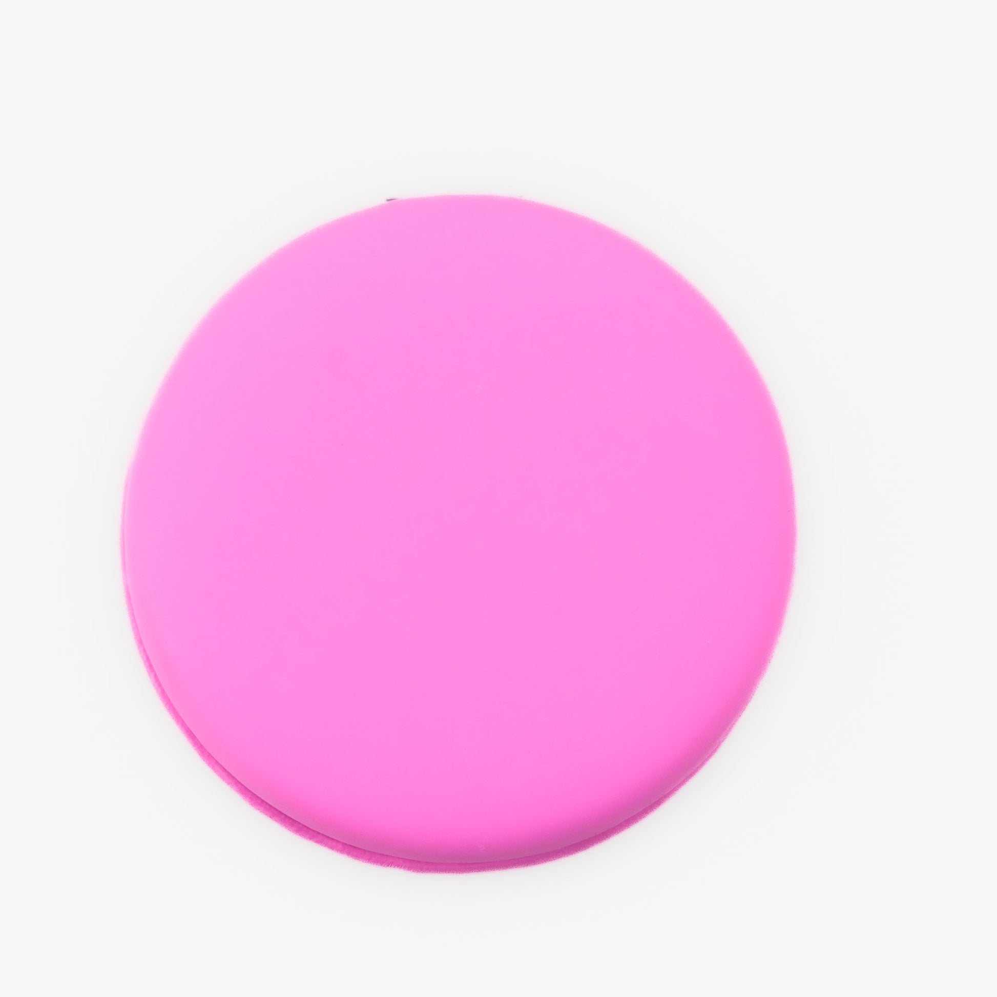 Oglindă de poșetă în formă de macarons cu textură de silicon - Roz