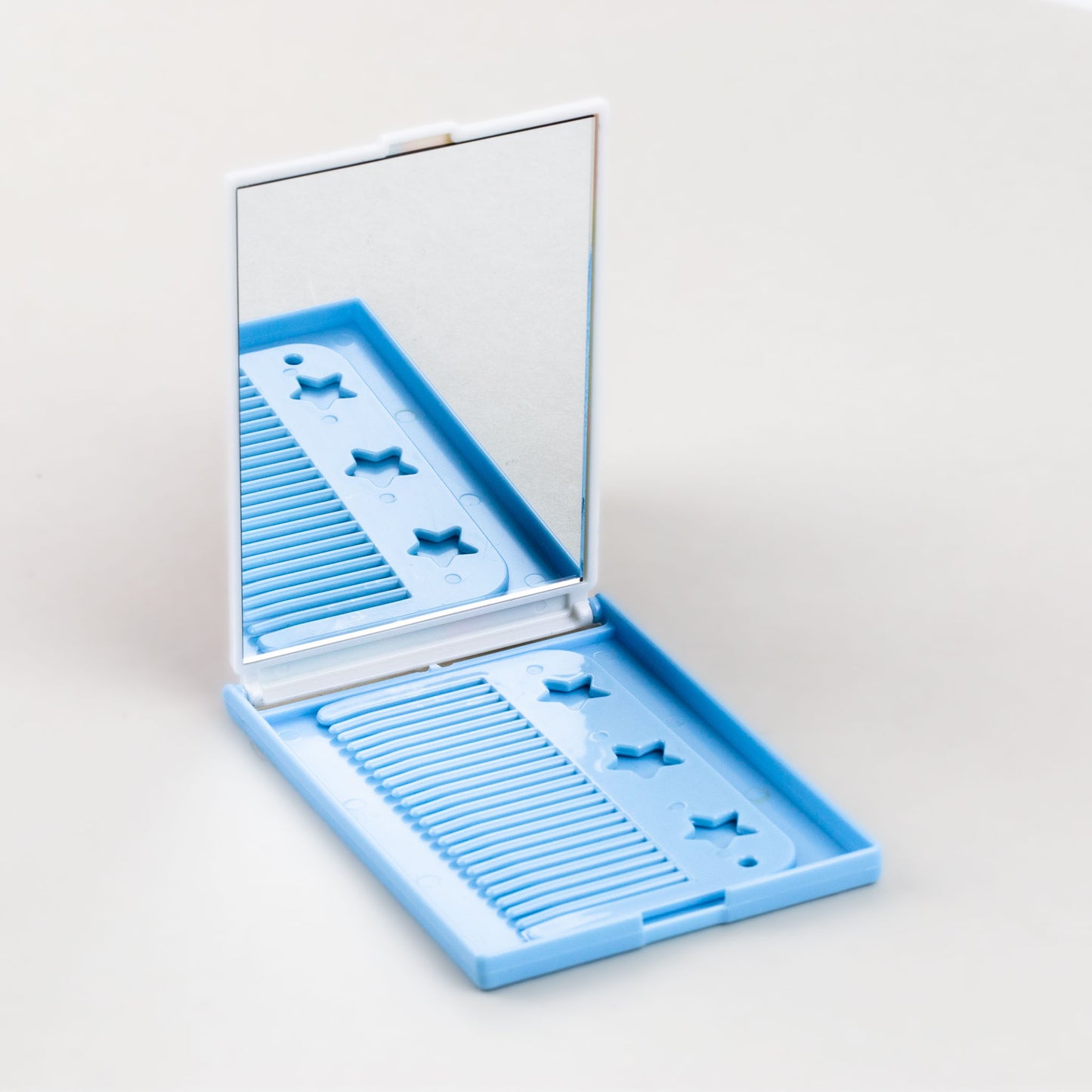 Oglindă pentru copii cu pieptăn mic înăuntru și imprimeu flamingo - Albastru