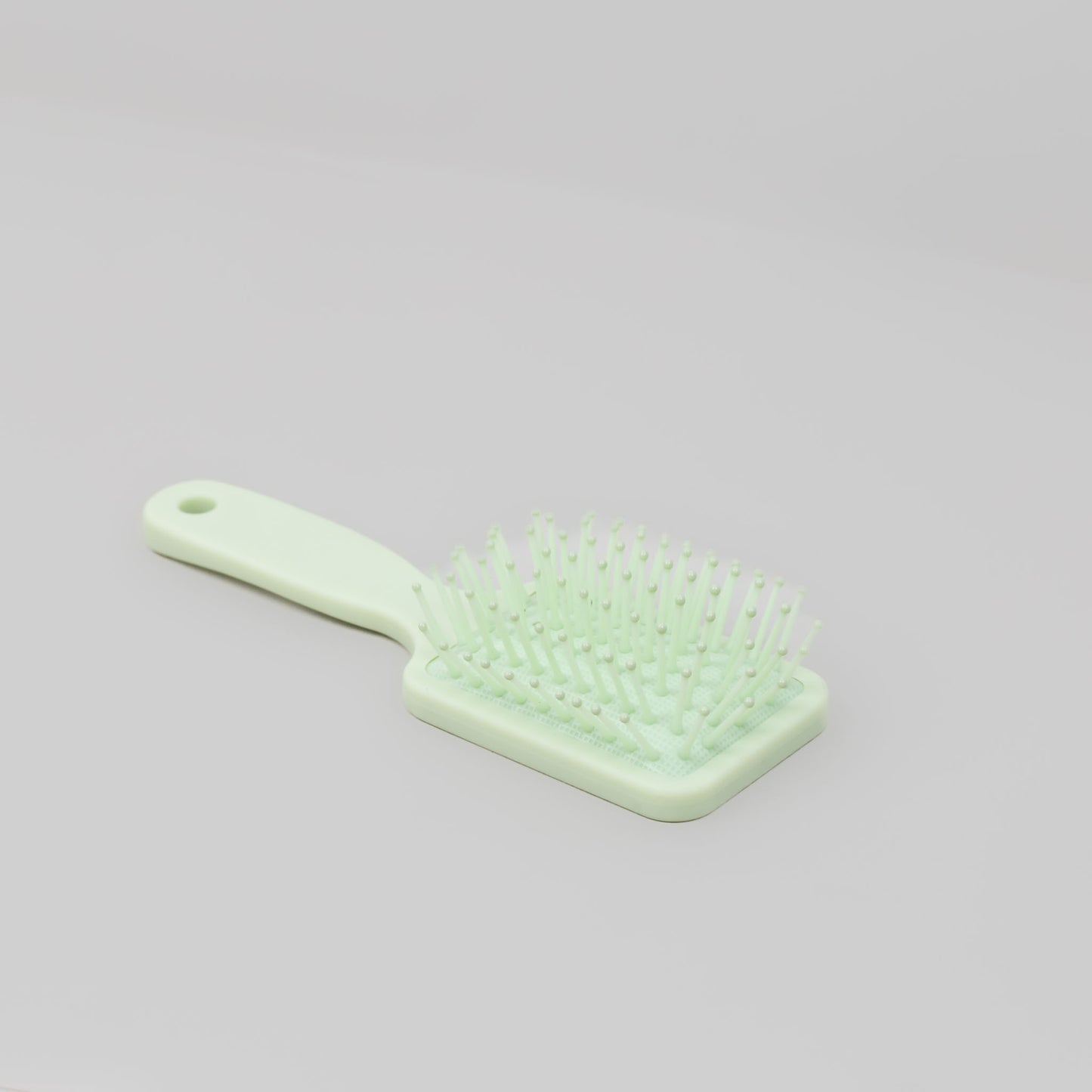 Perie de păr mică pentru copii, pătrată cu textură de silicon - Verde