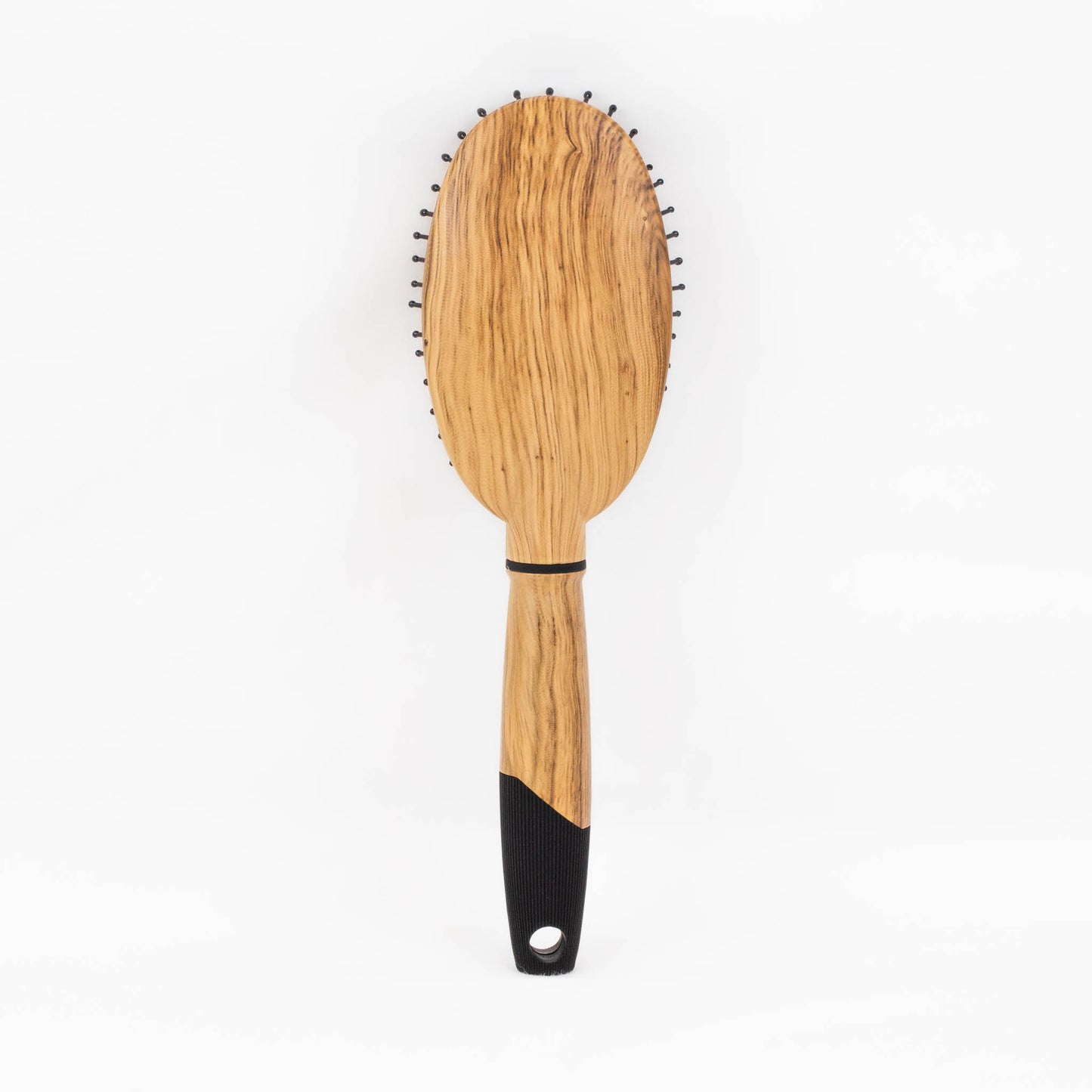 Perie de păr ovală din lemn cu textură mată - Maro