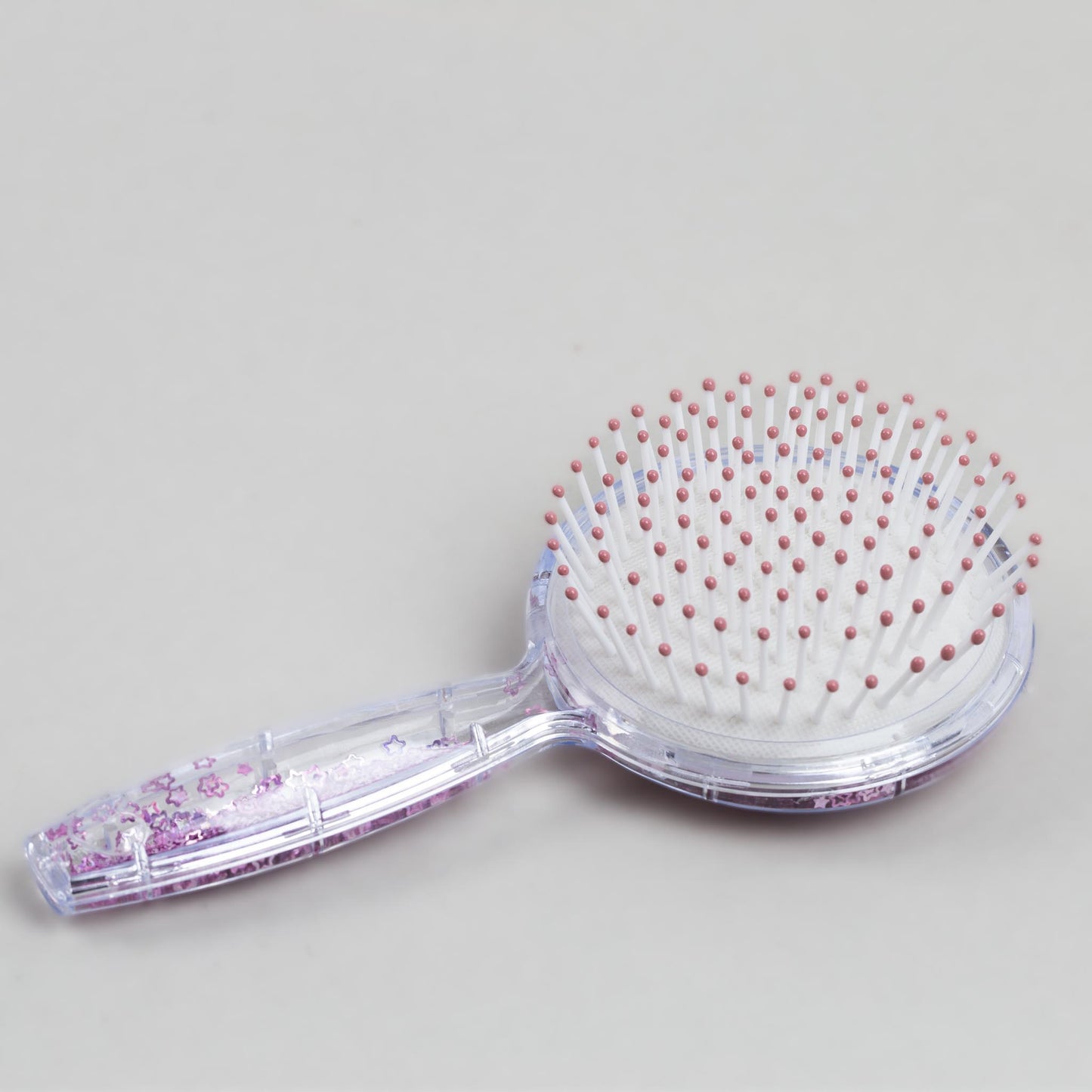 Perie păr copii cu formă rotundă, transparent cu confetti - Anime Girl 3