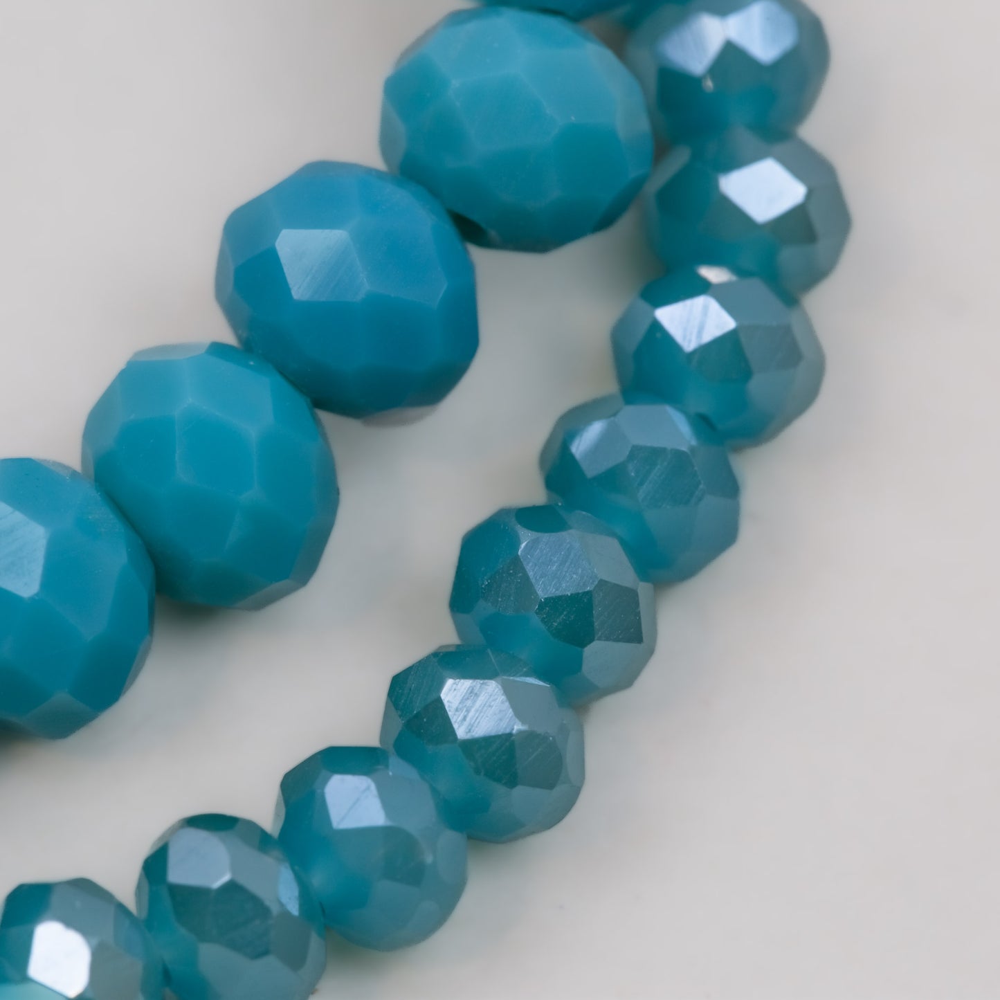 Set brățari elastice cu pietre colorate, 2 buc - Turcoaz