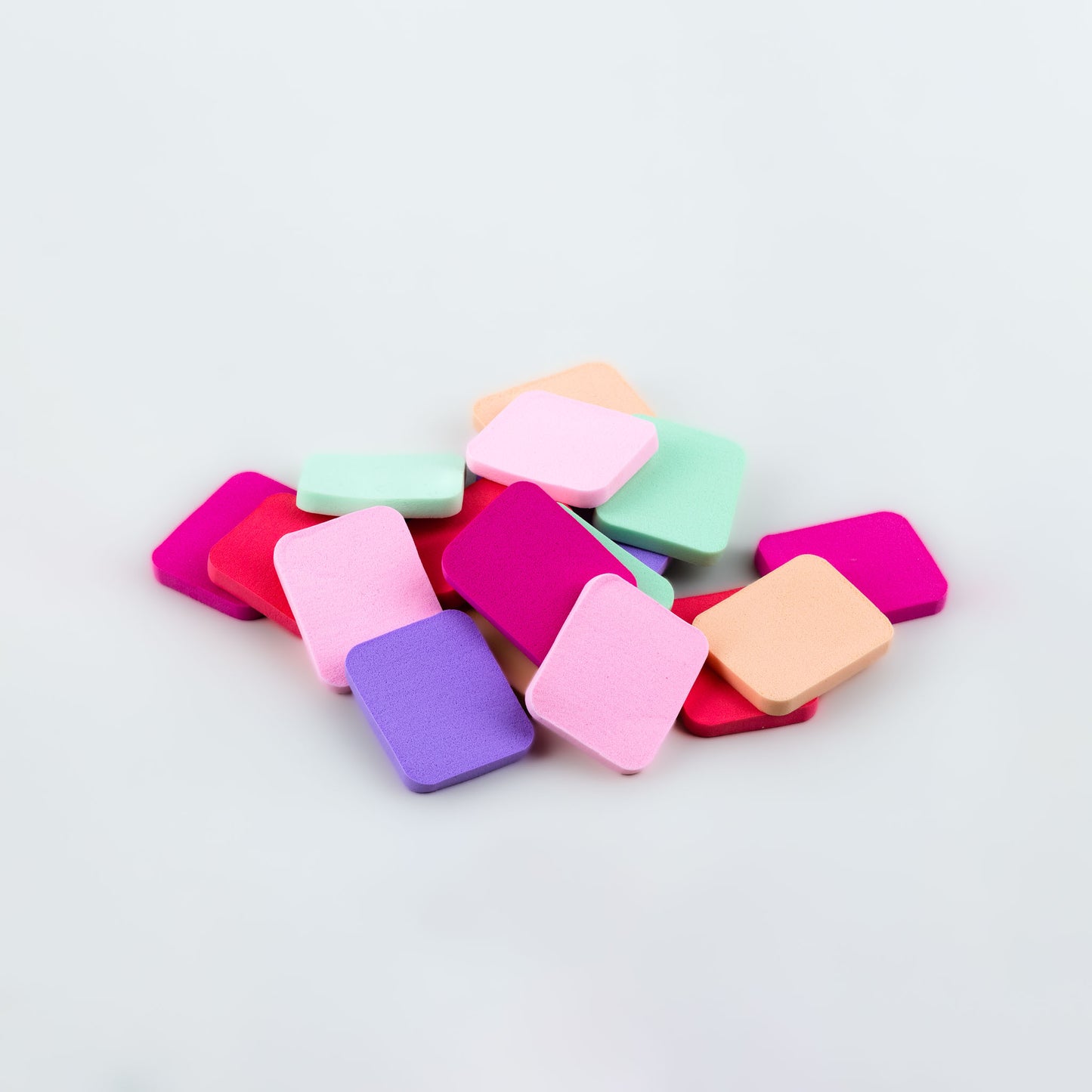 Set burete machiaj, 18 buc tip dreptunghi, 5 x 4 cm - Multicolor