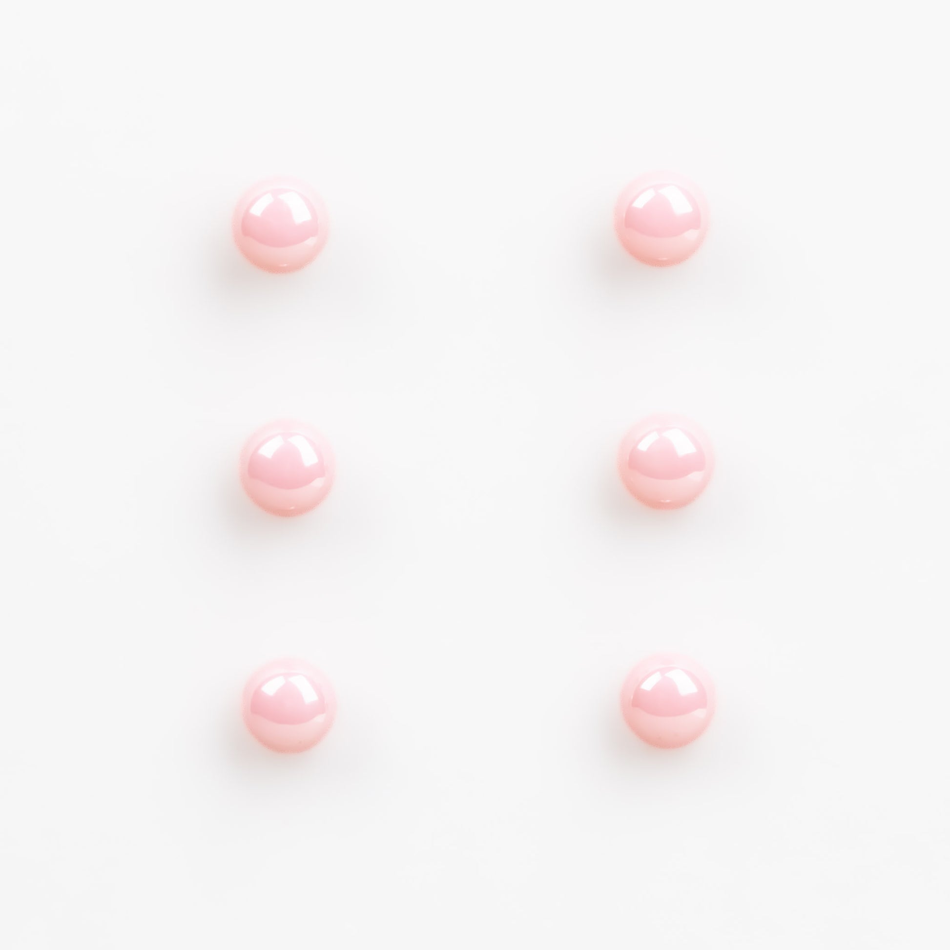 Set cercei mici cu perle colorate în nuanțe, 3 perechi - Roz