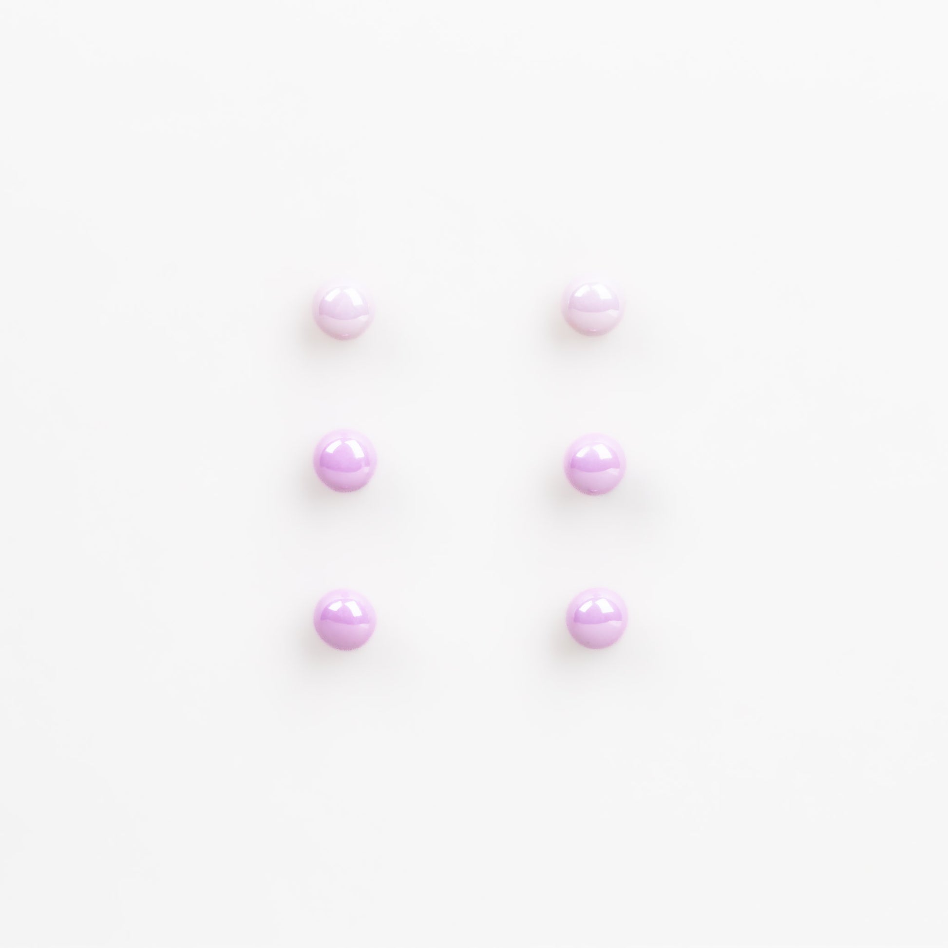 Set cercei mici cu perle colorate în nuanțe, 3 perechi - Violet Mix