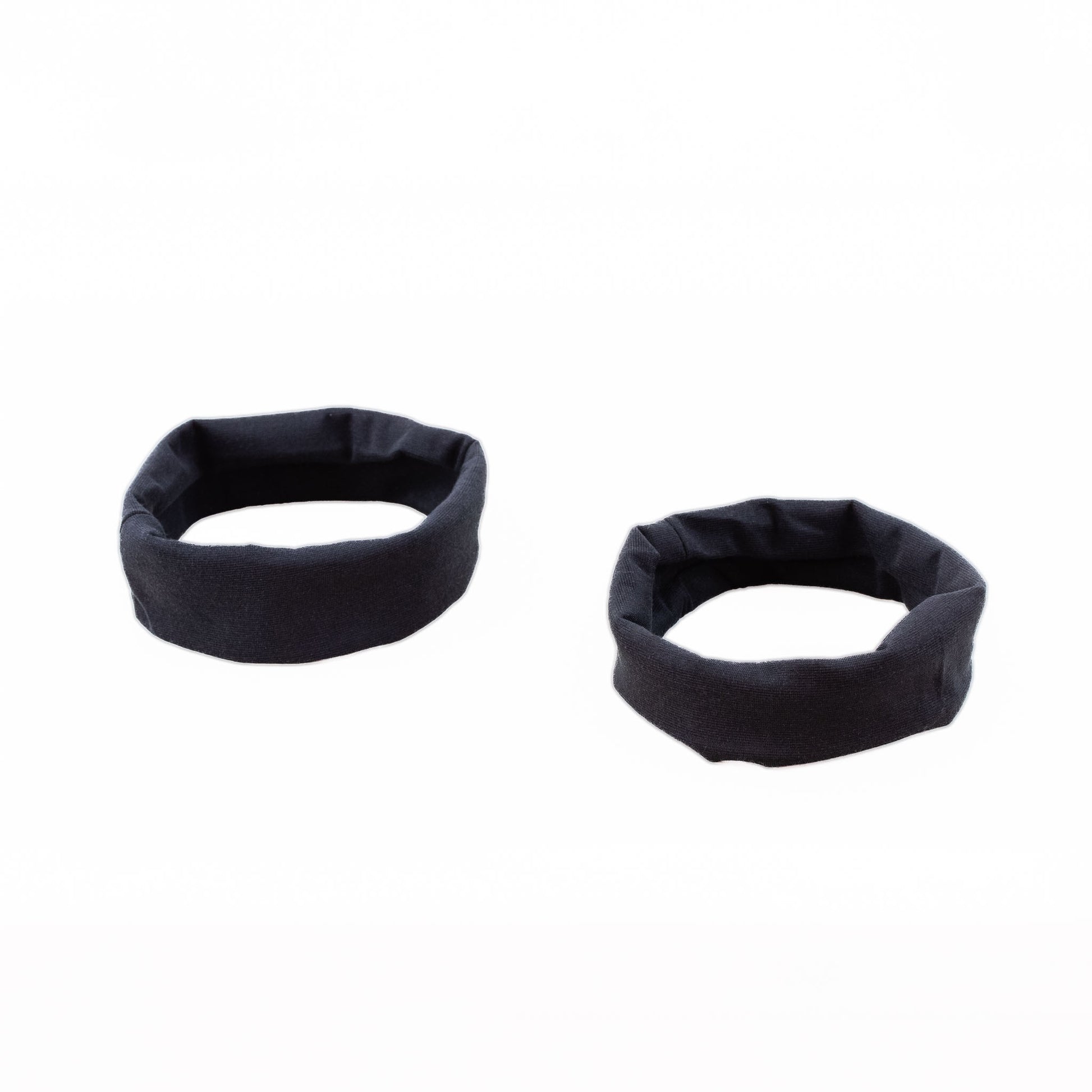 Bentițe de păr simple, lățime 6,5 cm, set 2 buc - Negru