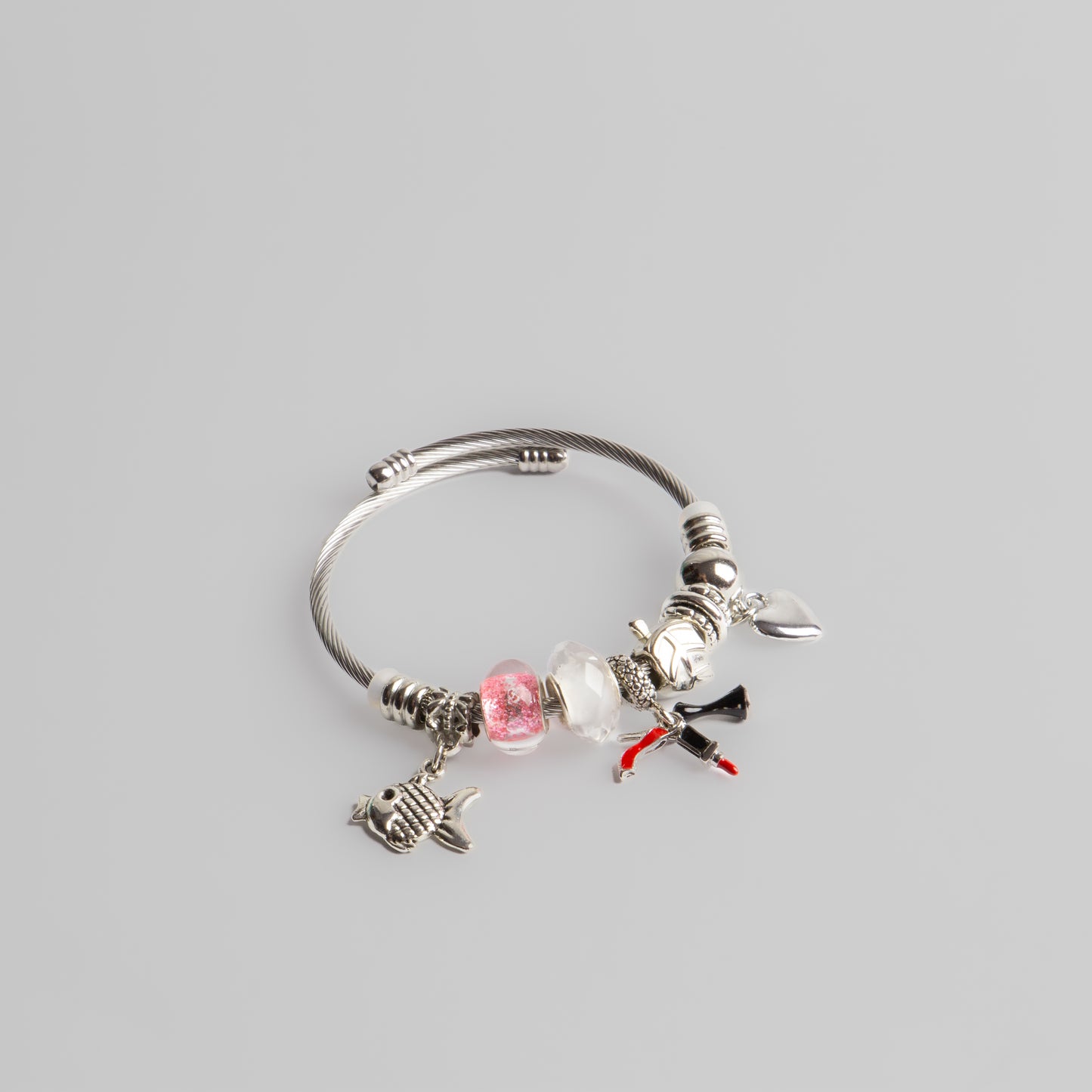 Brățară reglabilă lucky mix cu charm-uri - Argintiu