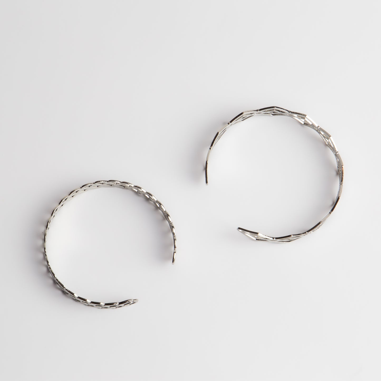 Brățări reglabilă și metalică flowshape, set 2 - Argintiu