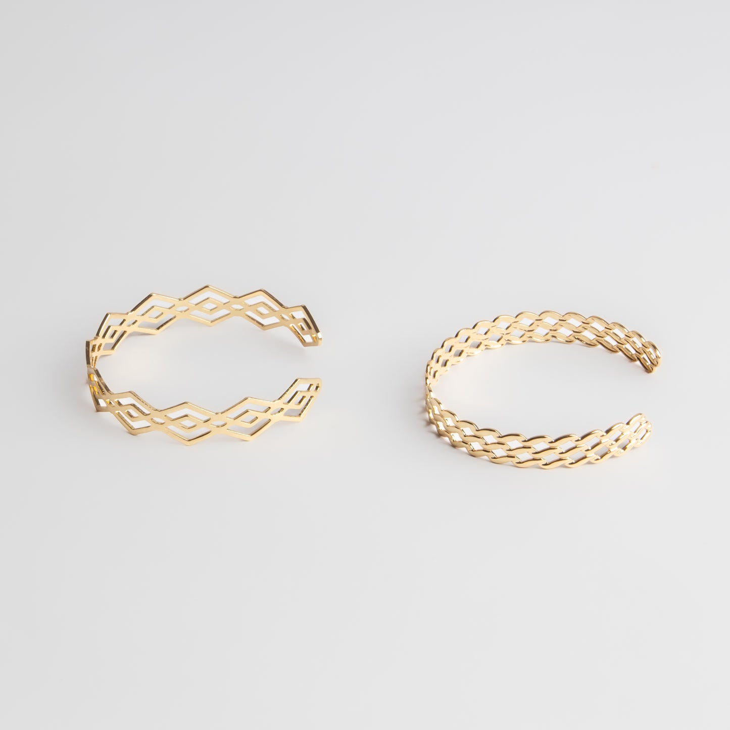 Brățări reglabilă și metalică flowshape, set 2 - Auriu