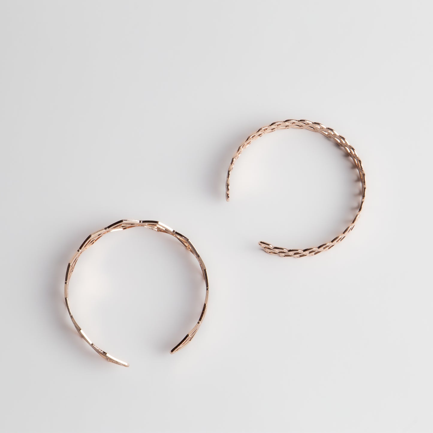 Brățări reglabilă și metalică flowshape, set 2 - Rose Gold