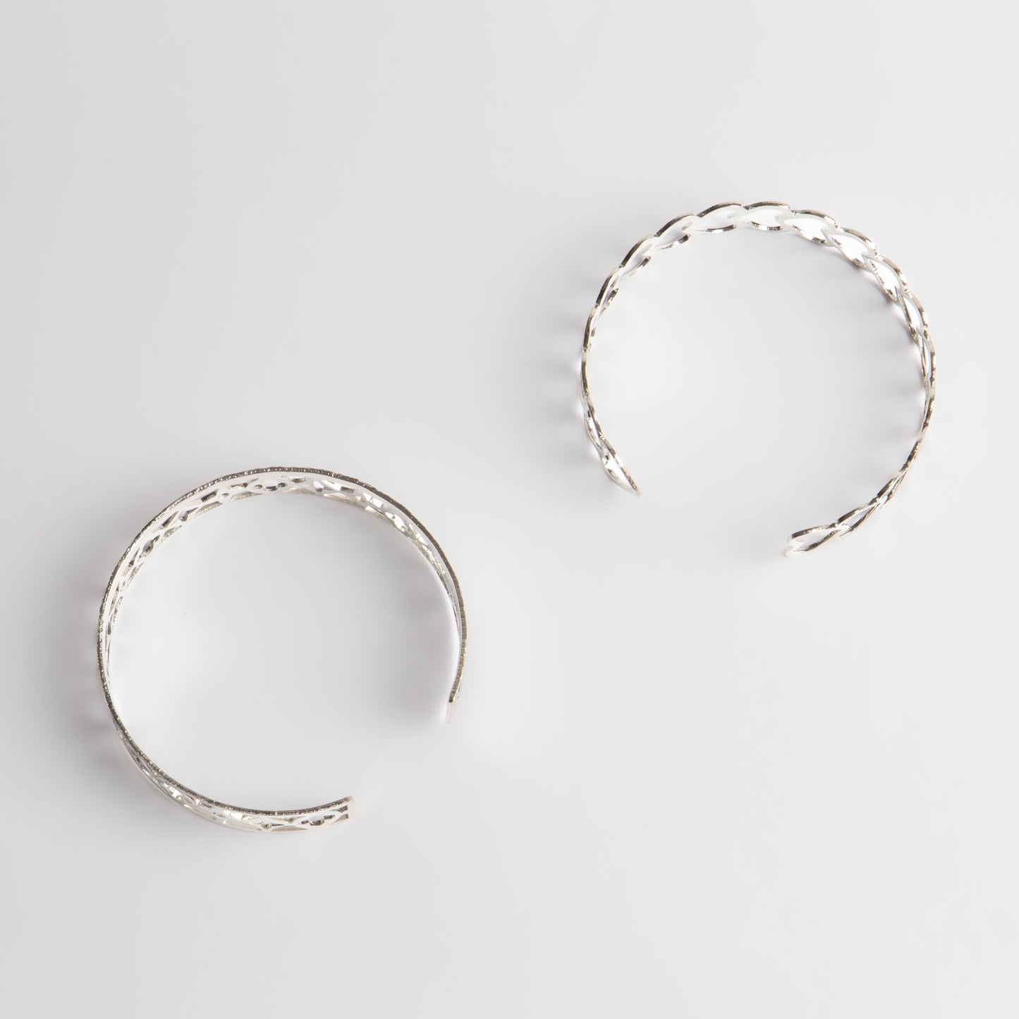Brățări reglabilă și metalică heart and desert, set 2 - Argintiu
